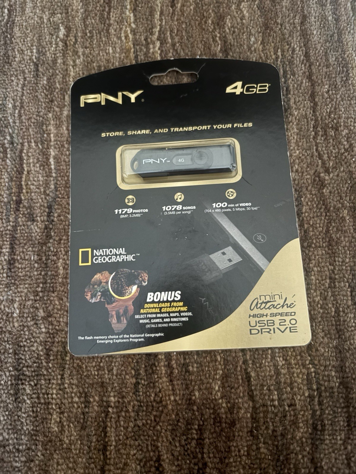 PNY 4GB High Speed USB 2.0 Drive NEW & SEALED