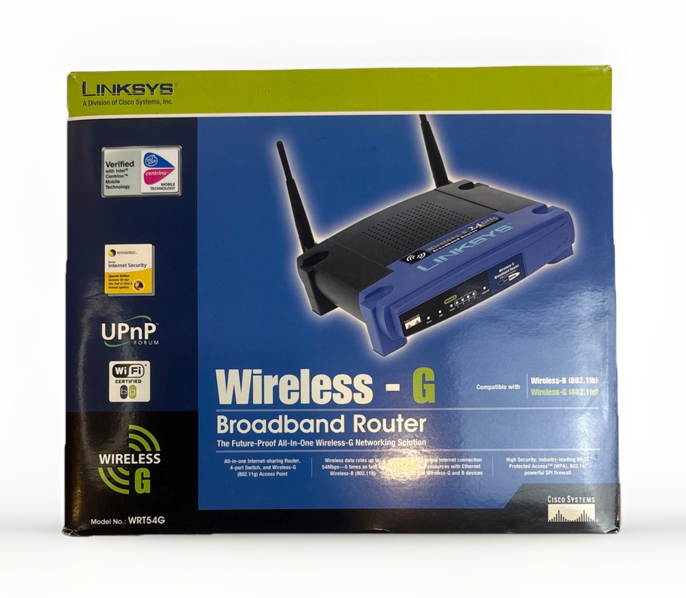 Linksys Wireless-G Broadband Router 2.4GHz WRT54G 802.11g Open Box - No Cable