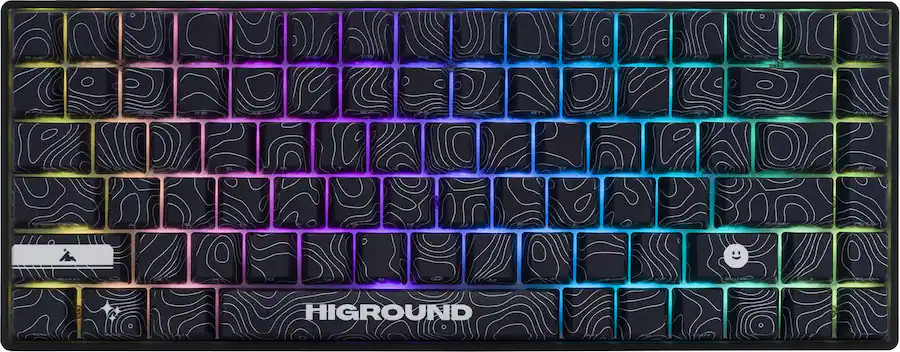 Higround Basecamp 75+ - 75% Wired Mechanical RGB Gaming Keyboard - BLACKICE - VG