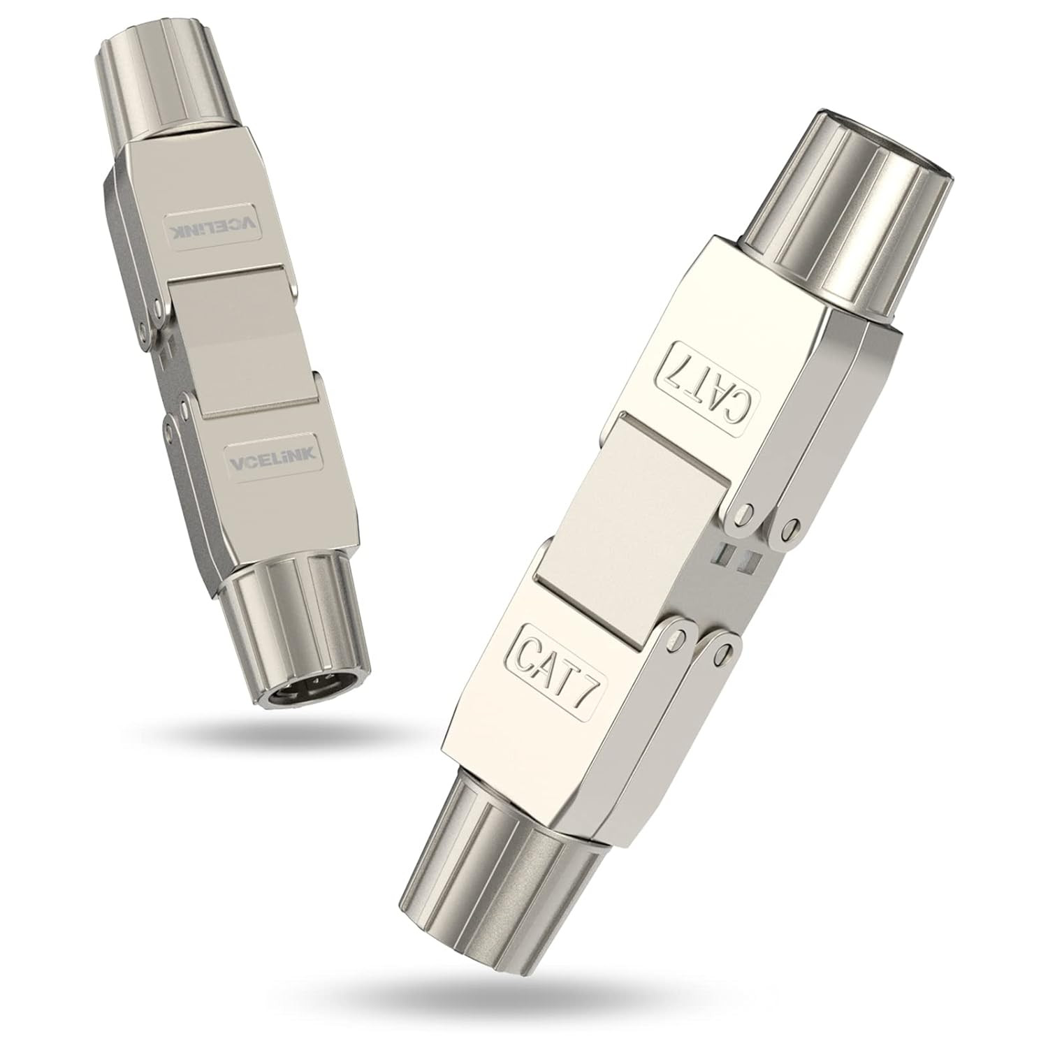 Tool-Free RJ45 Coupler Shielded, Tool Less Ethernet Cable Extender Poe+ for Cat7