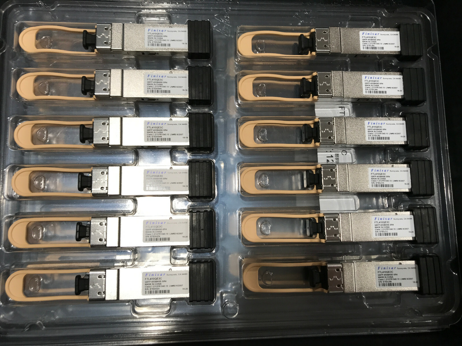 Finisar Mellanox MC2210411-SR4 40GbE QSFP-40G-SR4 100-150M MTP/MPO price each 
