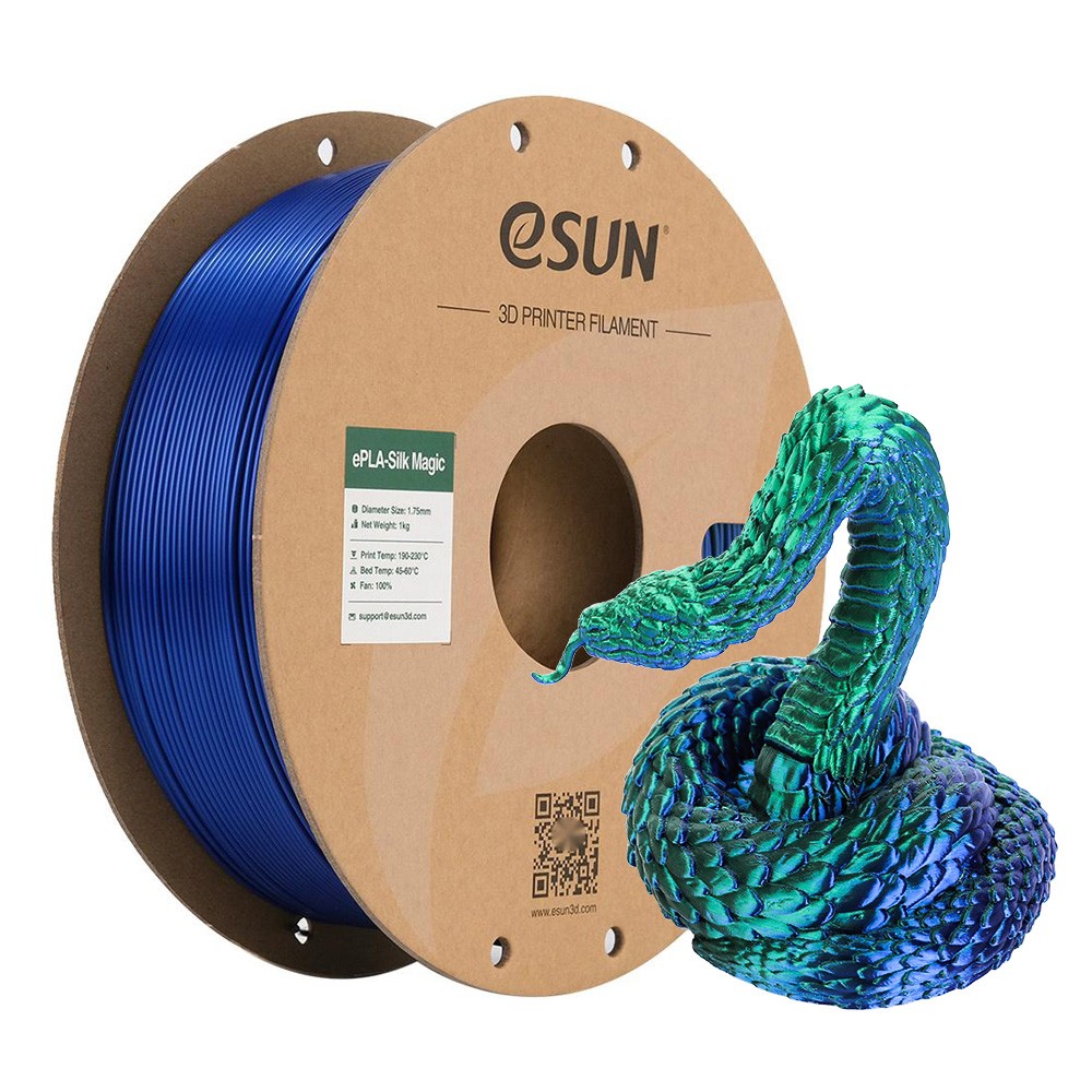 eSUN Silk Magic PLA Filaments Color Change 1.75mm 1KG/Spool 3D Printer Filaments