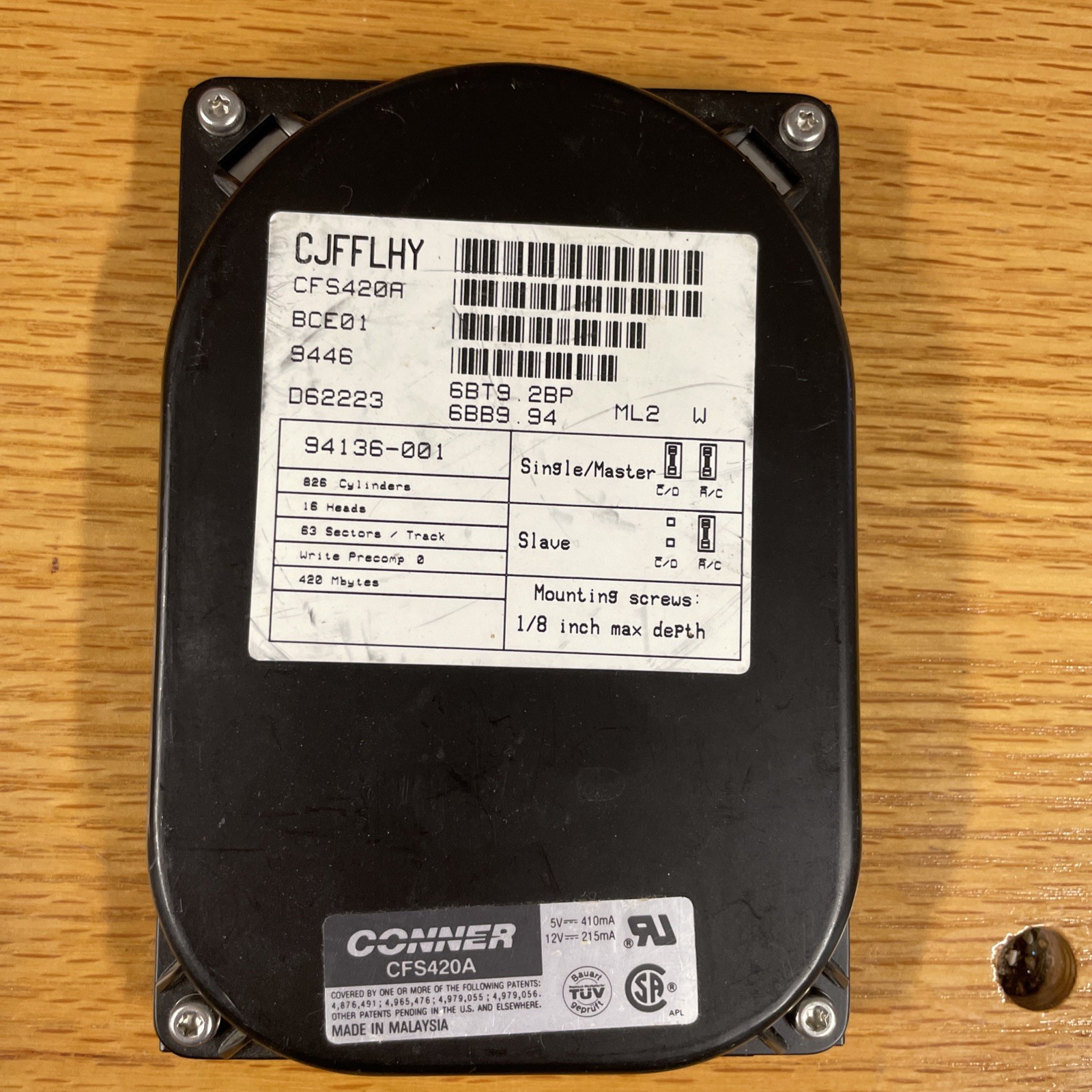 Conner FilePro CFS420A 420MB