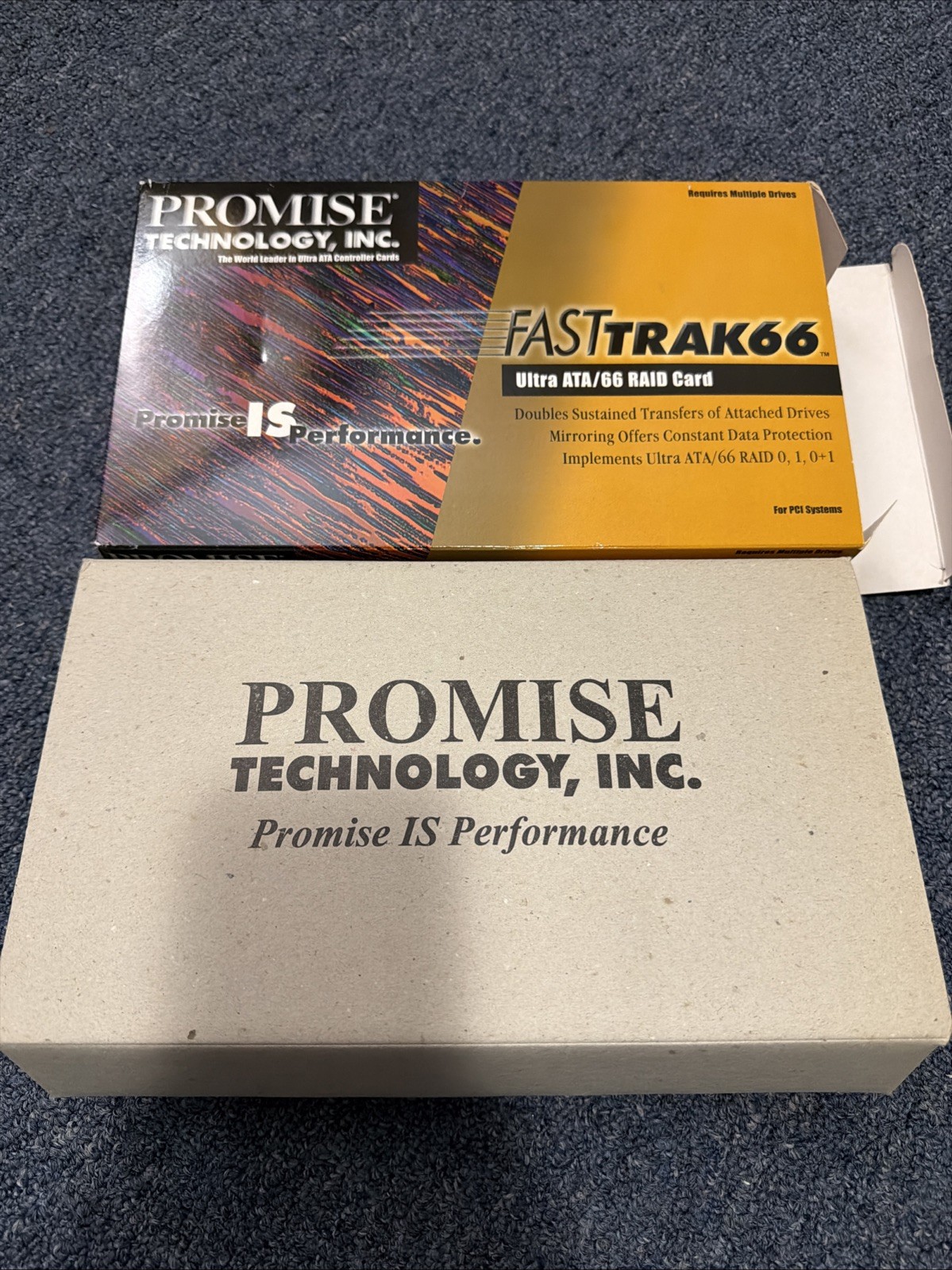 Vintage Promise Technology FastTrak66 PCI Ultra ATA/66 RAID card CIB Retro PC