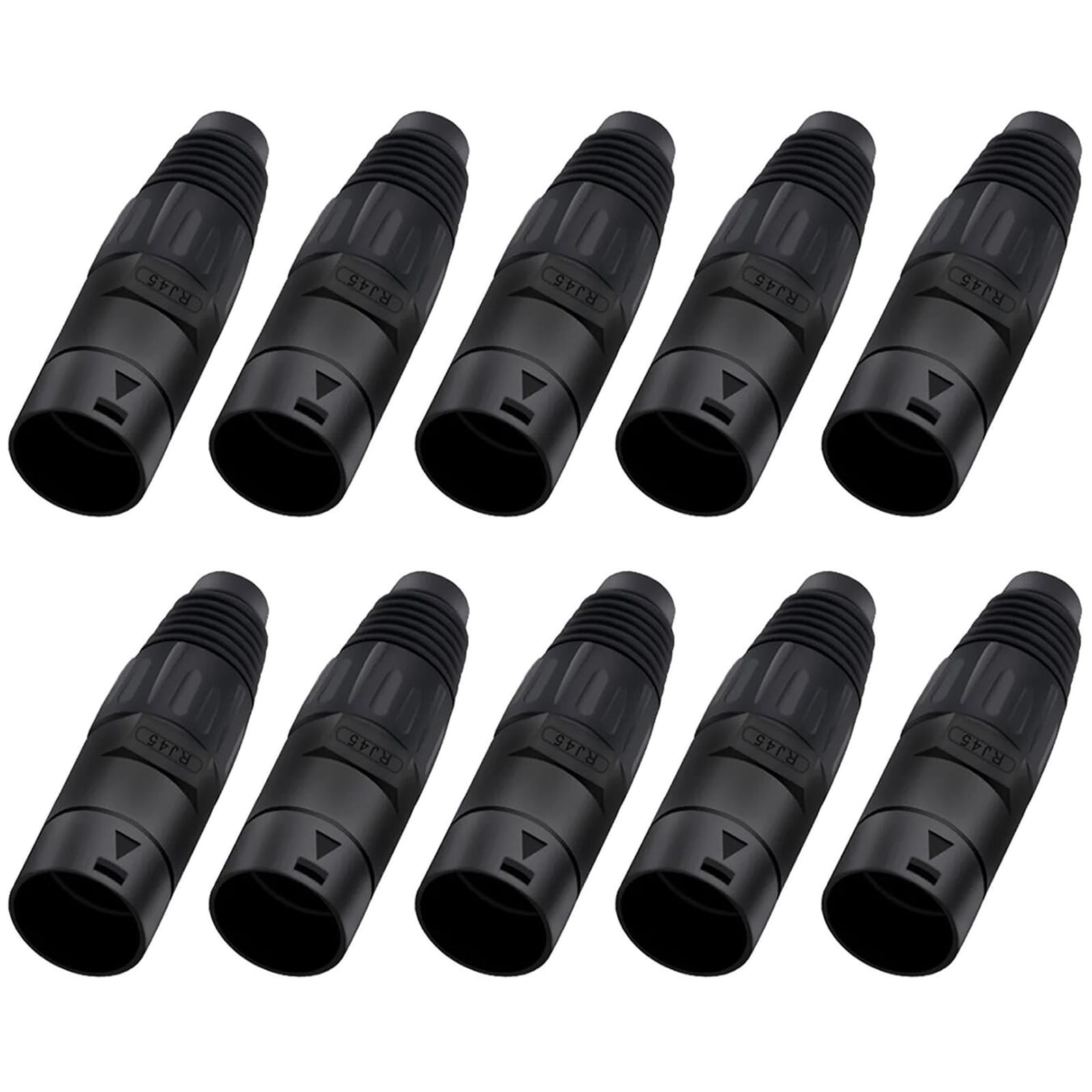 10PCS RJ45 Ethercon Cable Connector, Outdoor Waterproof RJ45 Panel Mount Conn...
