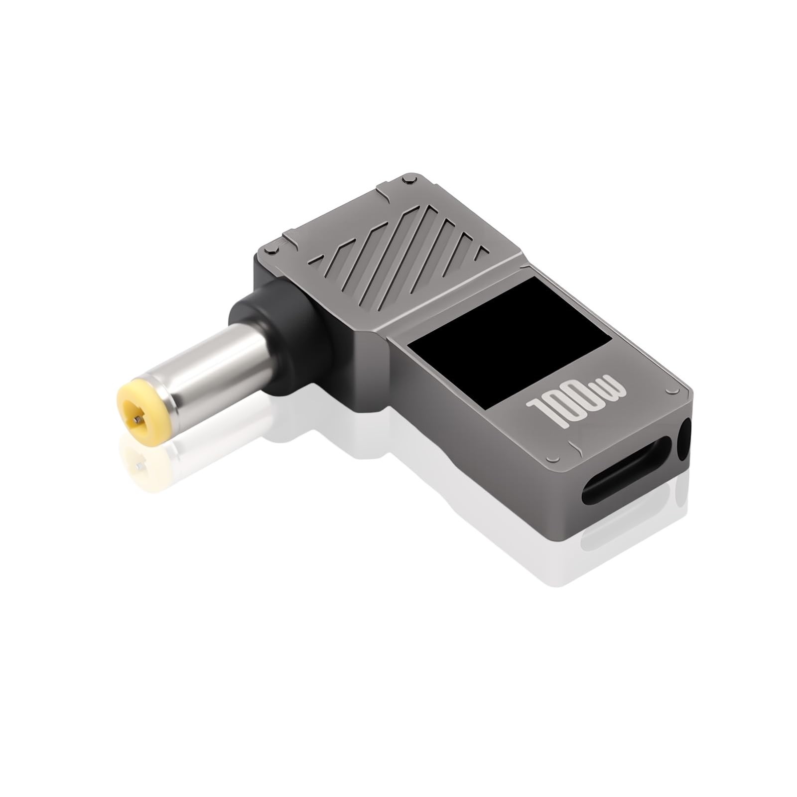 Danfetsoy USB C to DC 5.5 x 2.5mm 12V Converter with Digital Display, Black