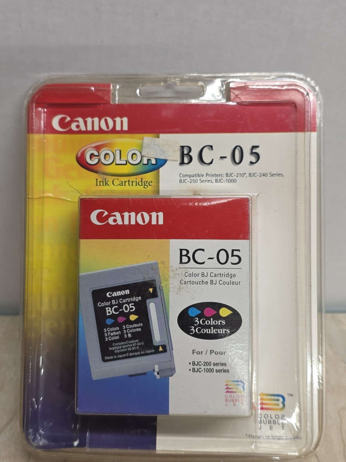 NEW GENUINE Canon BC-05 Color BJ Ink Cartridge 3 Colors BJC-200 BJC-1000