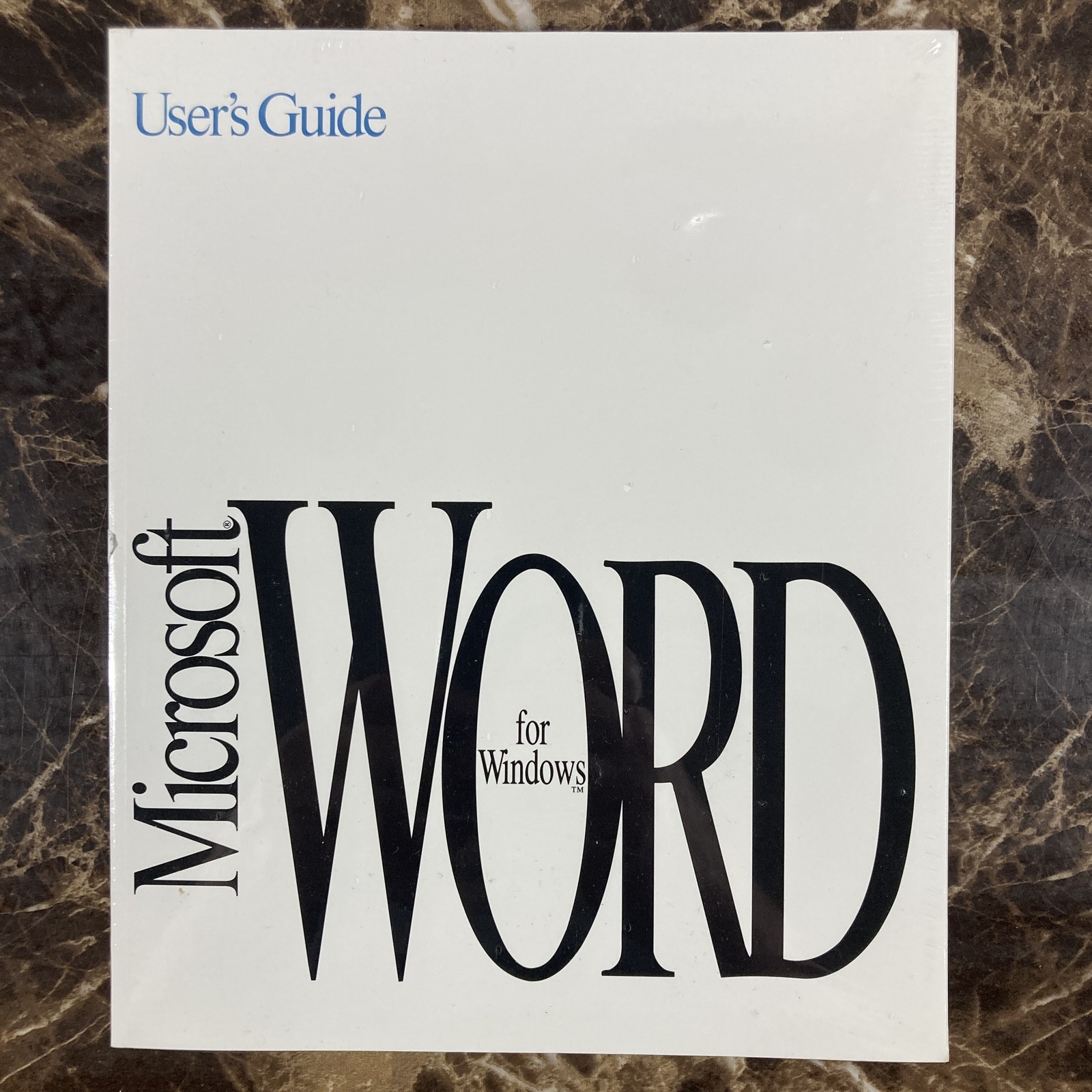 Microsoft Word for Windows User's Guide Manual Book Vintage NEW SEALED 1991