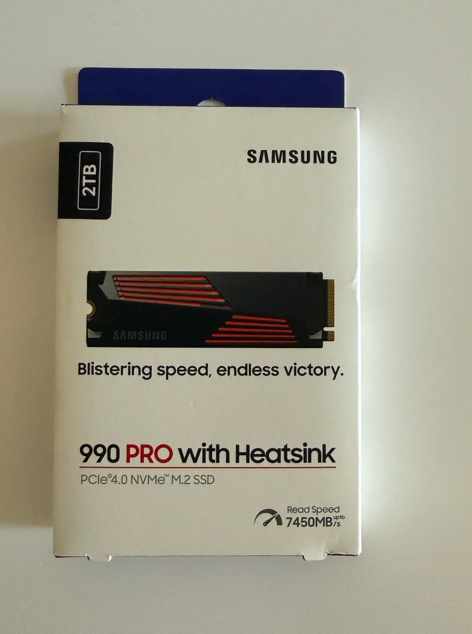 Samsung 990 Pro 2TB (NEVER OPENED) M.2 NVMe Internal SSD with Heatsink Black 
