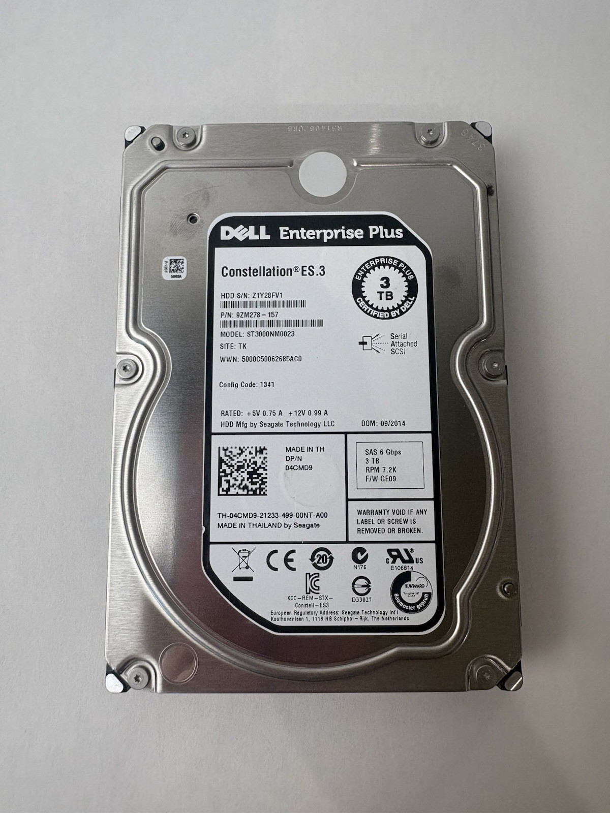 Dell Constellation ES.3 3TB Enterprise-class Hard Drive (Wiped & Tested)