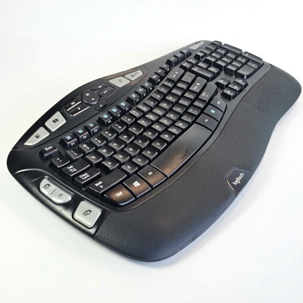 Logitech K350 Comfort Wave Ergonomic Wireless Computer Keyboard – NO USB DONGLE