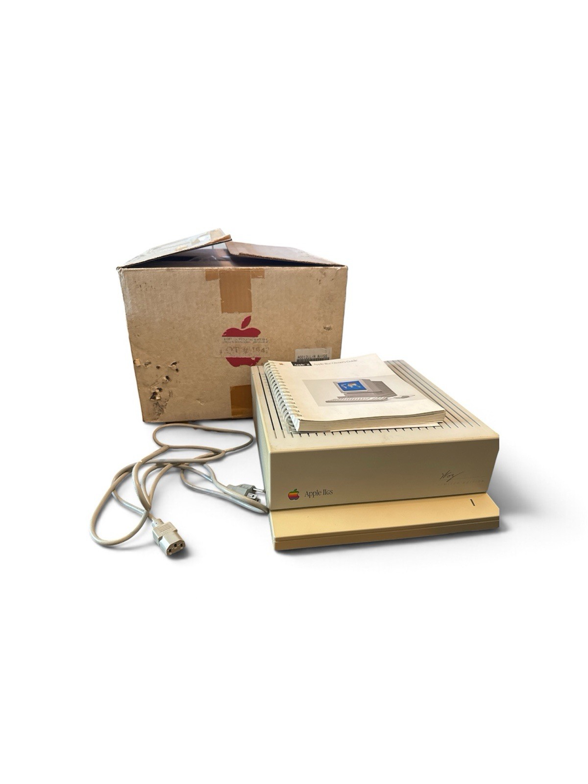 Vintage Apple IIGS Woz Limited Edition Computer, power cord, manual, box *TESTED