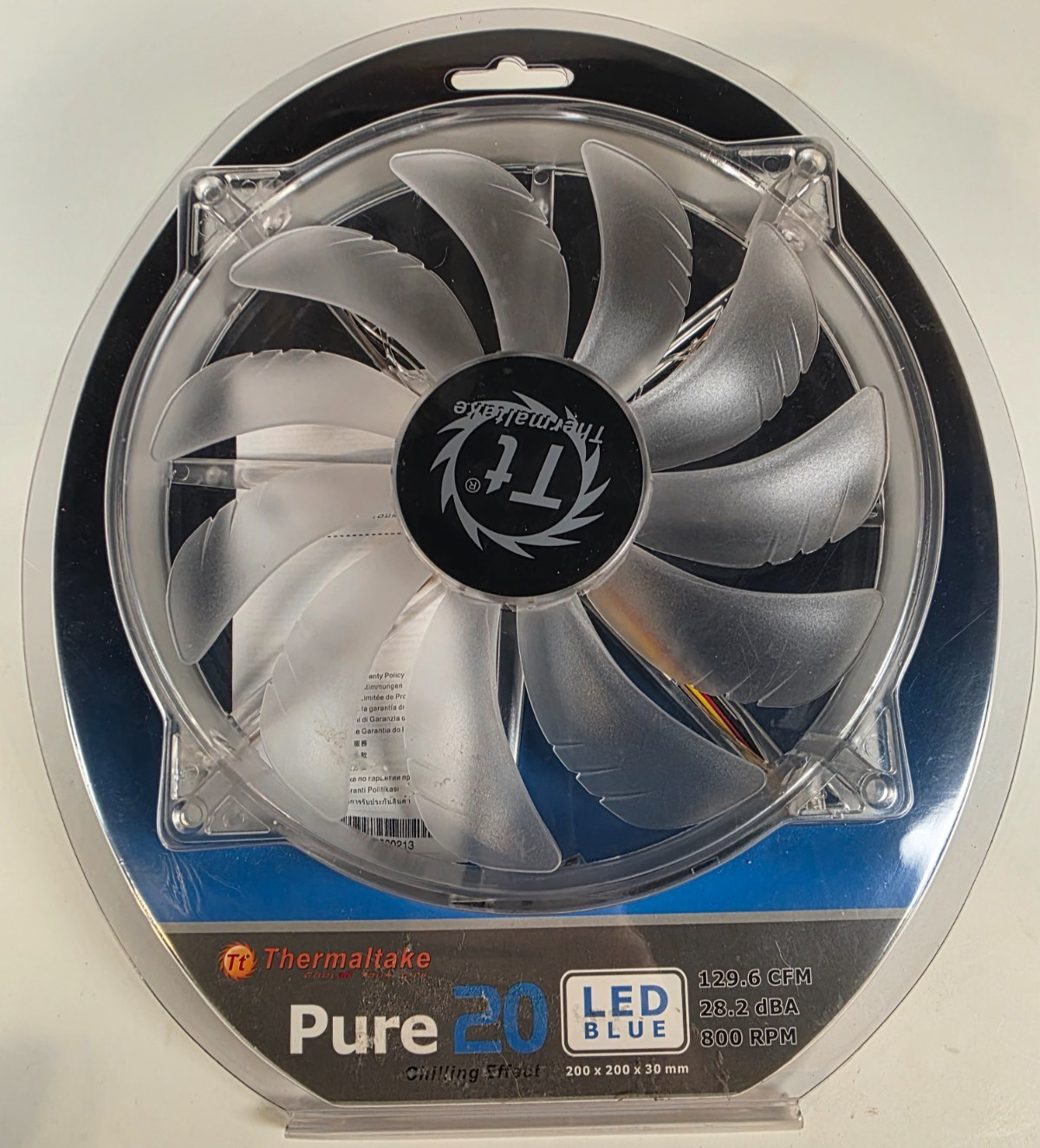 Thermaltake Pure 20 Blue LED 200mm PC Case Fan CL-F016-PL20BU-A NEW SEALED