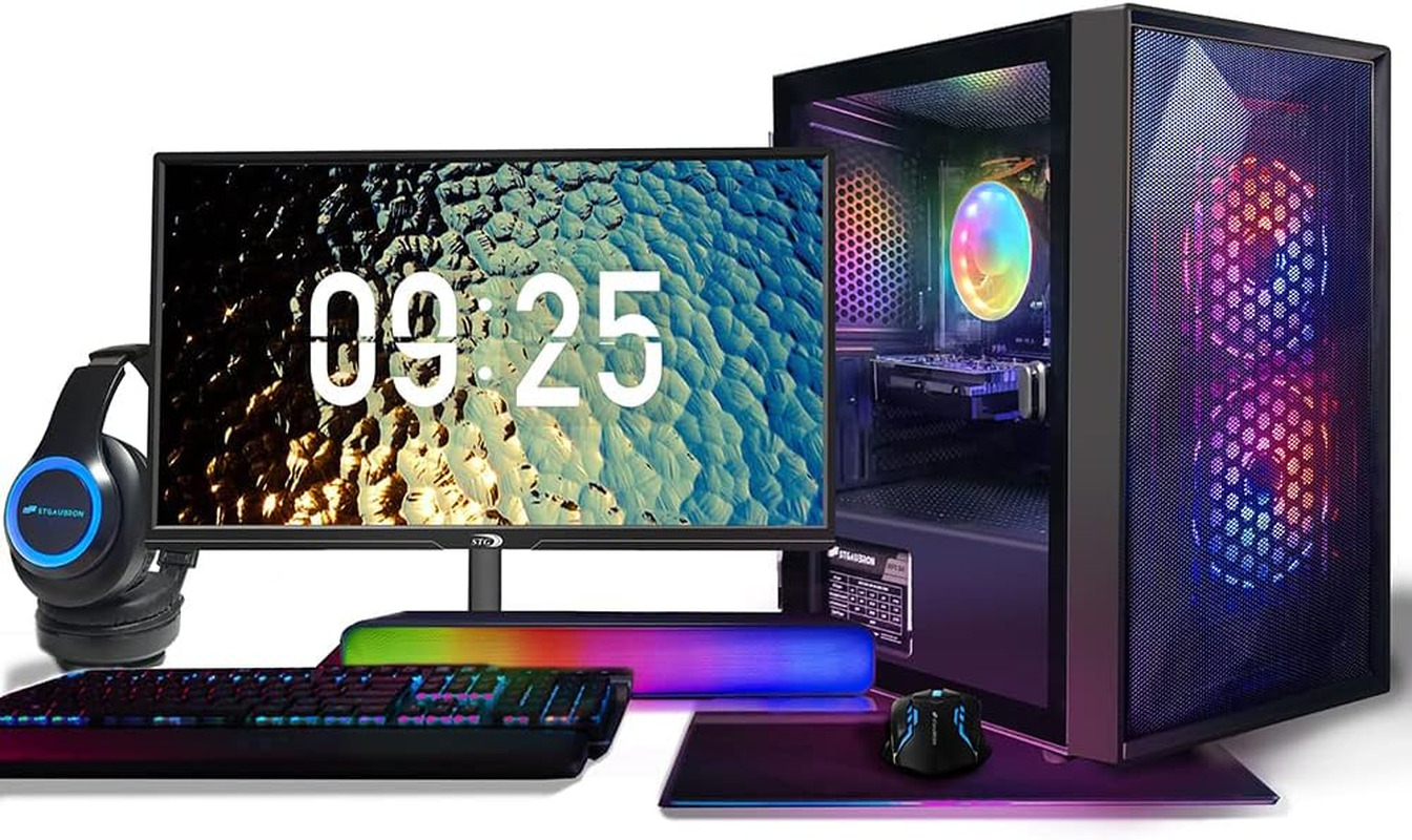 STGAubron Gaming PC Bundle with 24Inch FHD LED Monitor - Intel core I5 3.3Ghz...