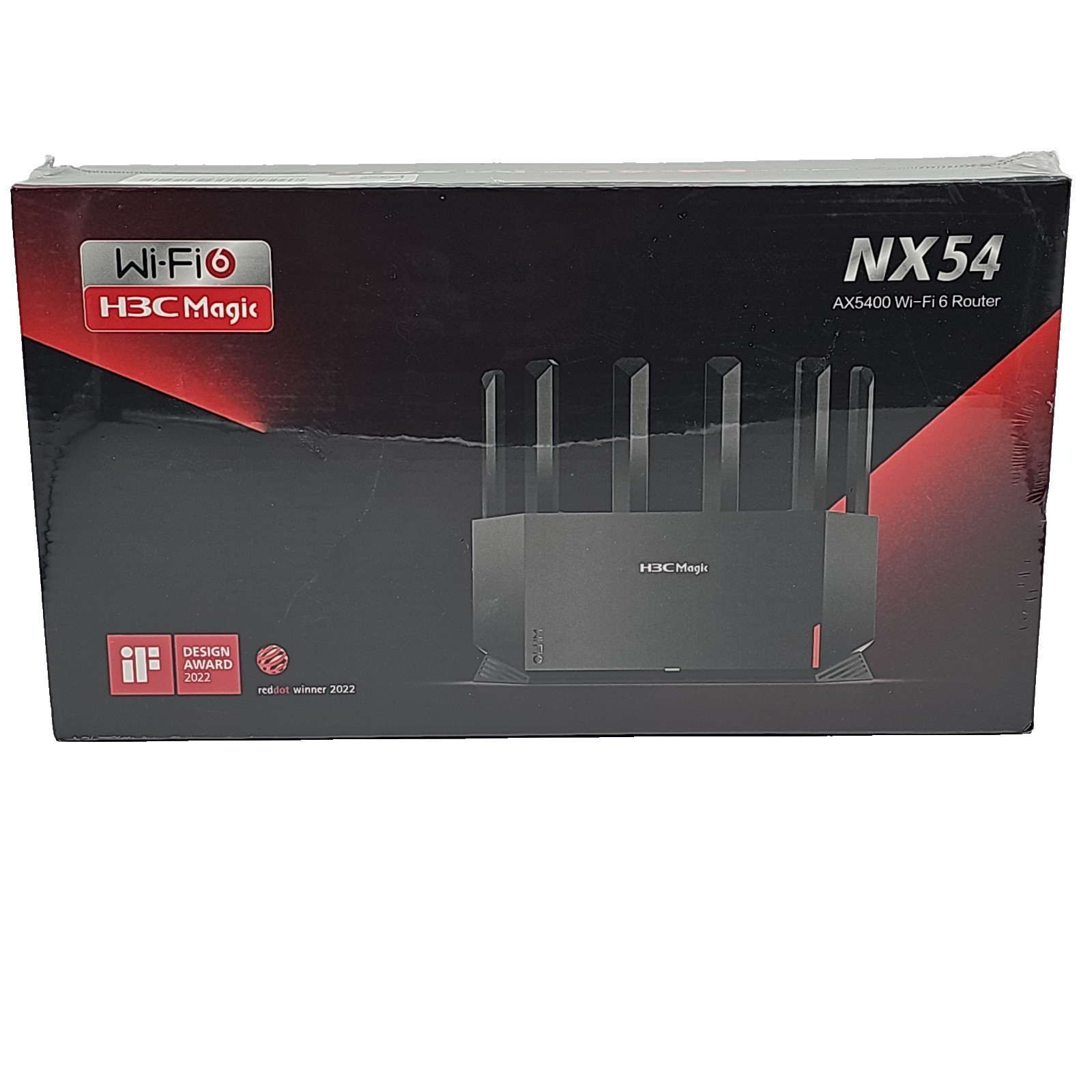AX5400 WiFi 6 Router Black H3C Wireless InternetNX54 High Speed Gaming Routers