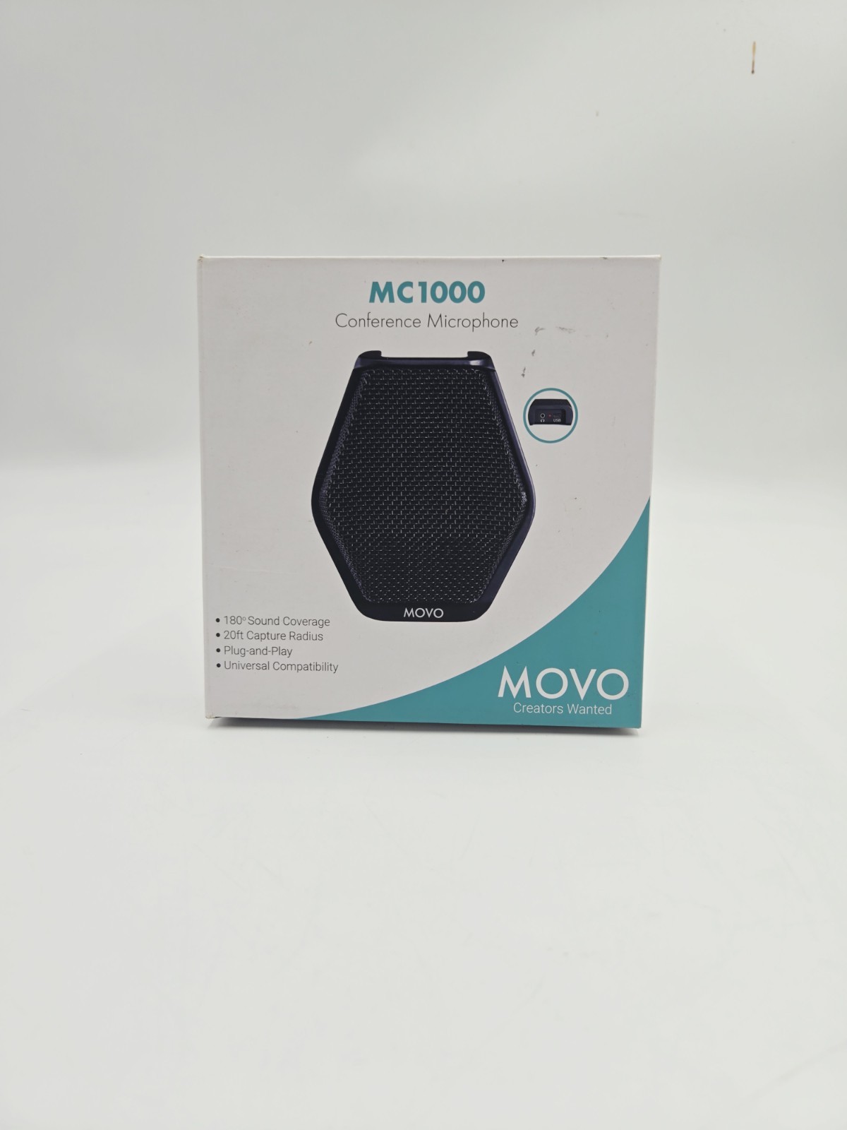 Movo MC1000 Conference USB Microphone for Computer Desktop and Laptop NEW