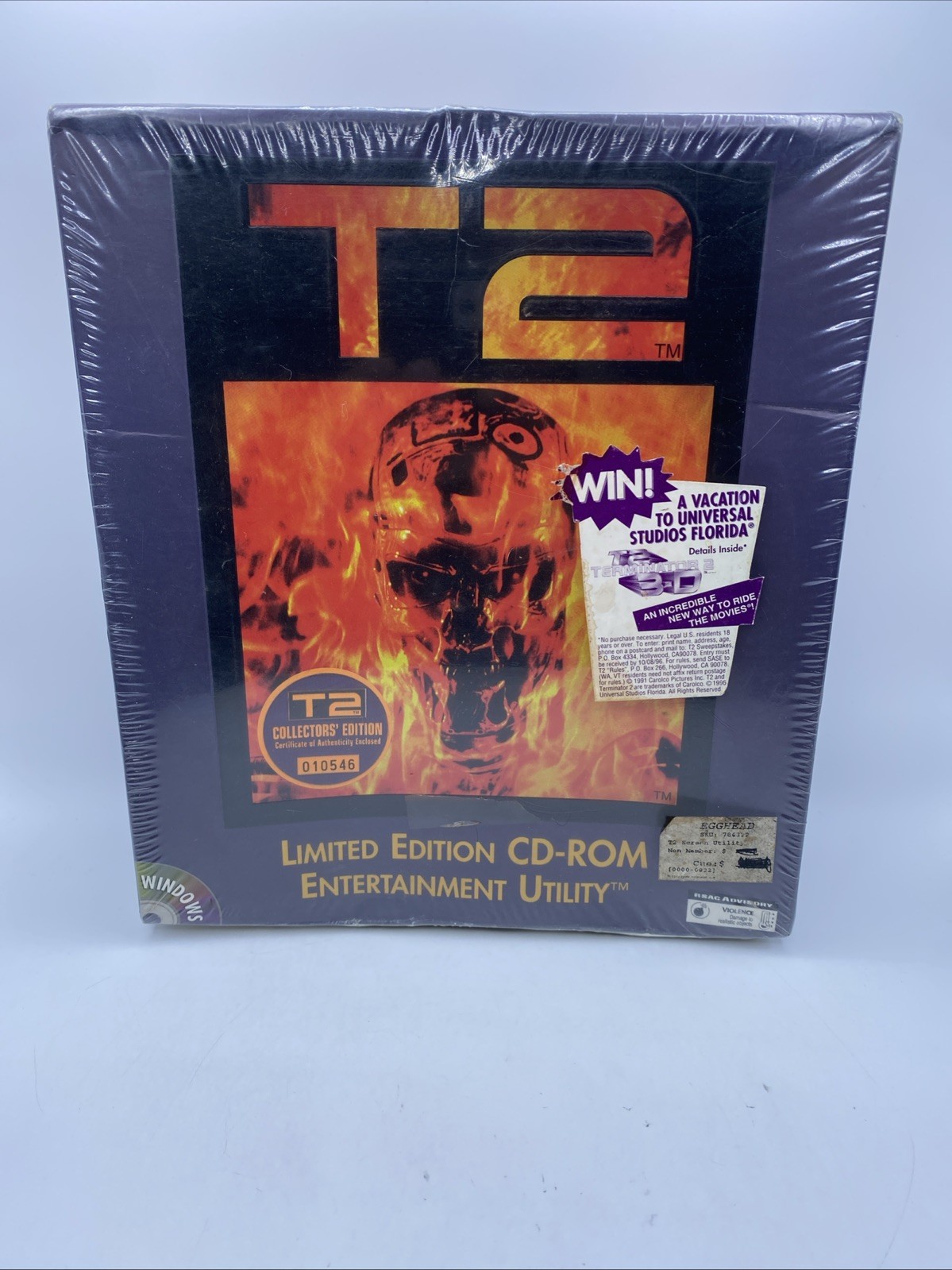 Terminator 2 T2 Limited Edition CD-ROM Entertainment Utility for Windows SEALED