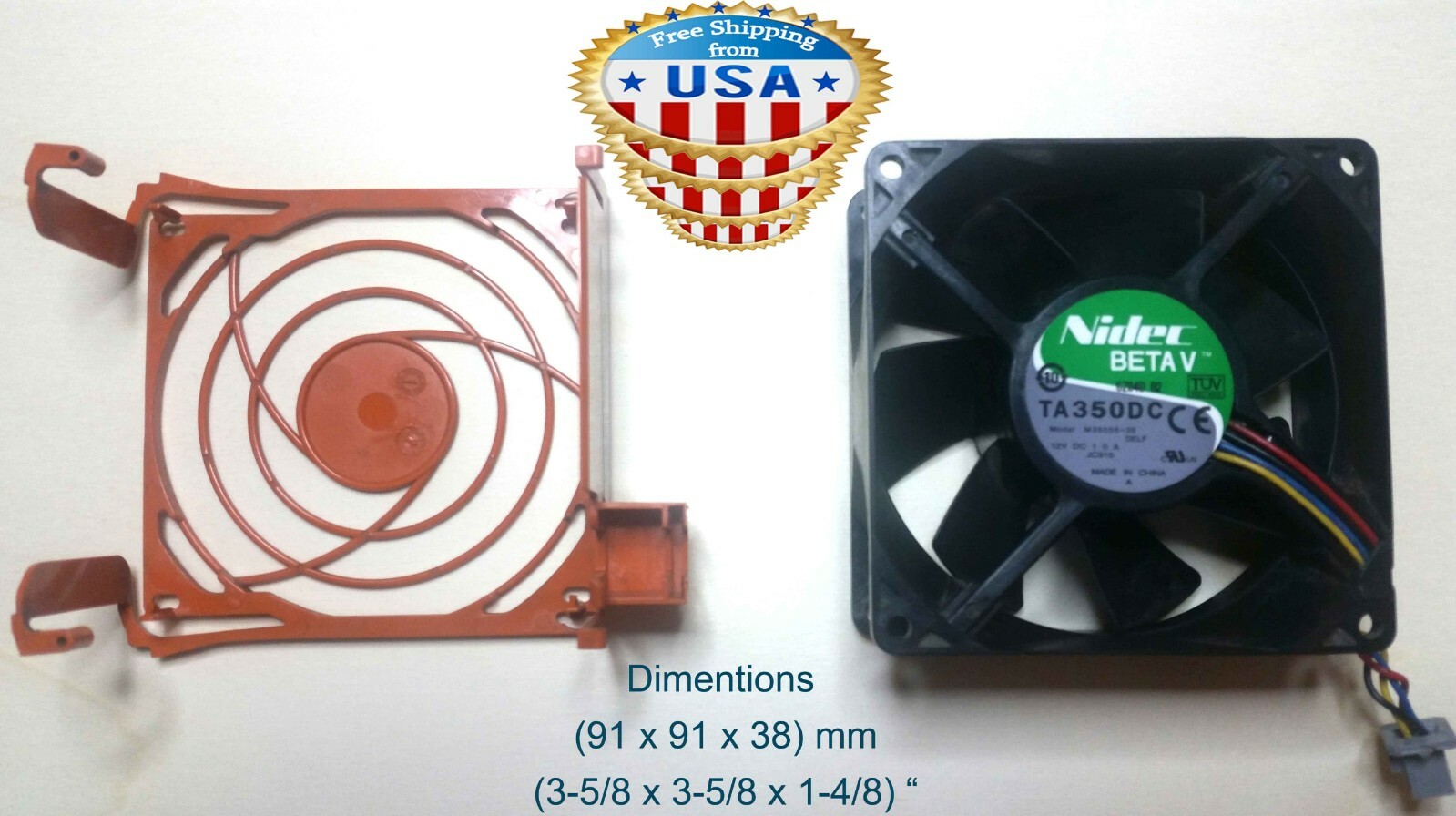 Nidec BetaV TA350DC Computer / Server Cooling Vent, Used in good Condition