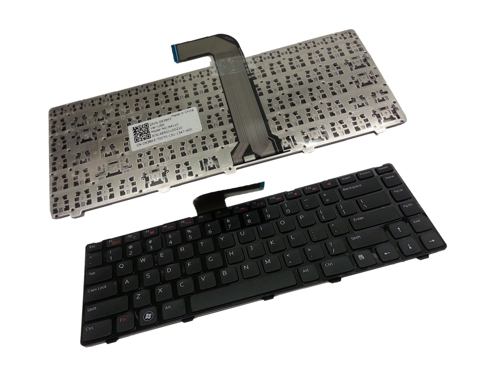 New Keyboard Without Backlit for Dell Inspiron 14R N4110 M4110 N4050 N4410 X38K3
