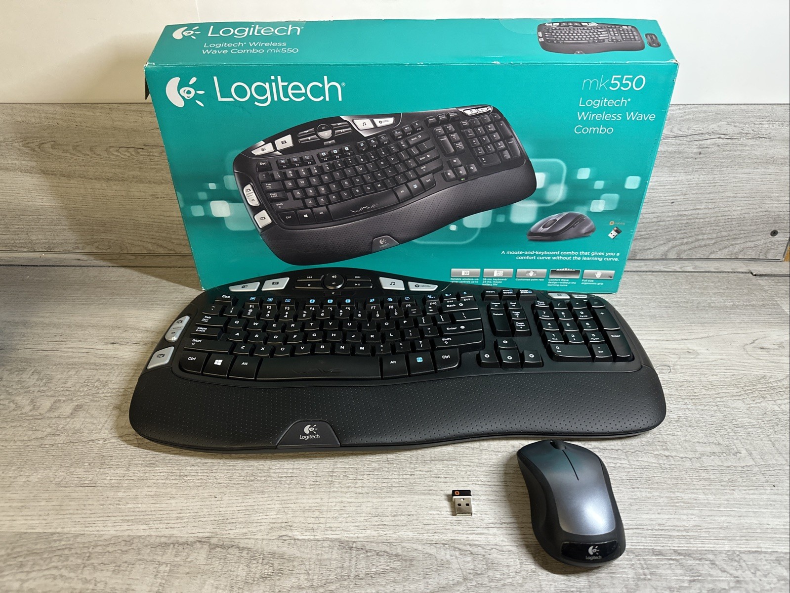 Logitech MK550 Wireless Wave Combo K350 Keyboard M310 Mouse Unifying Receiver