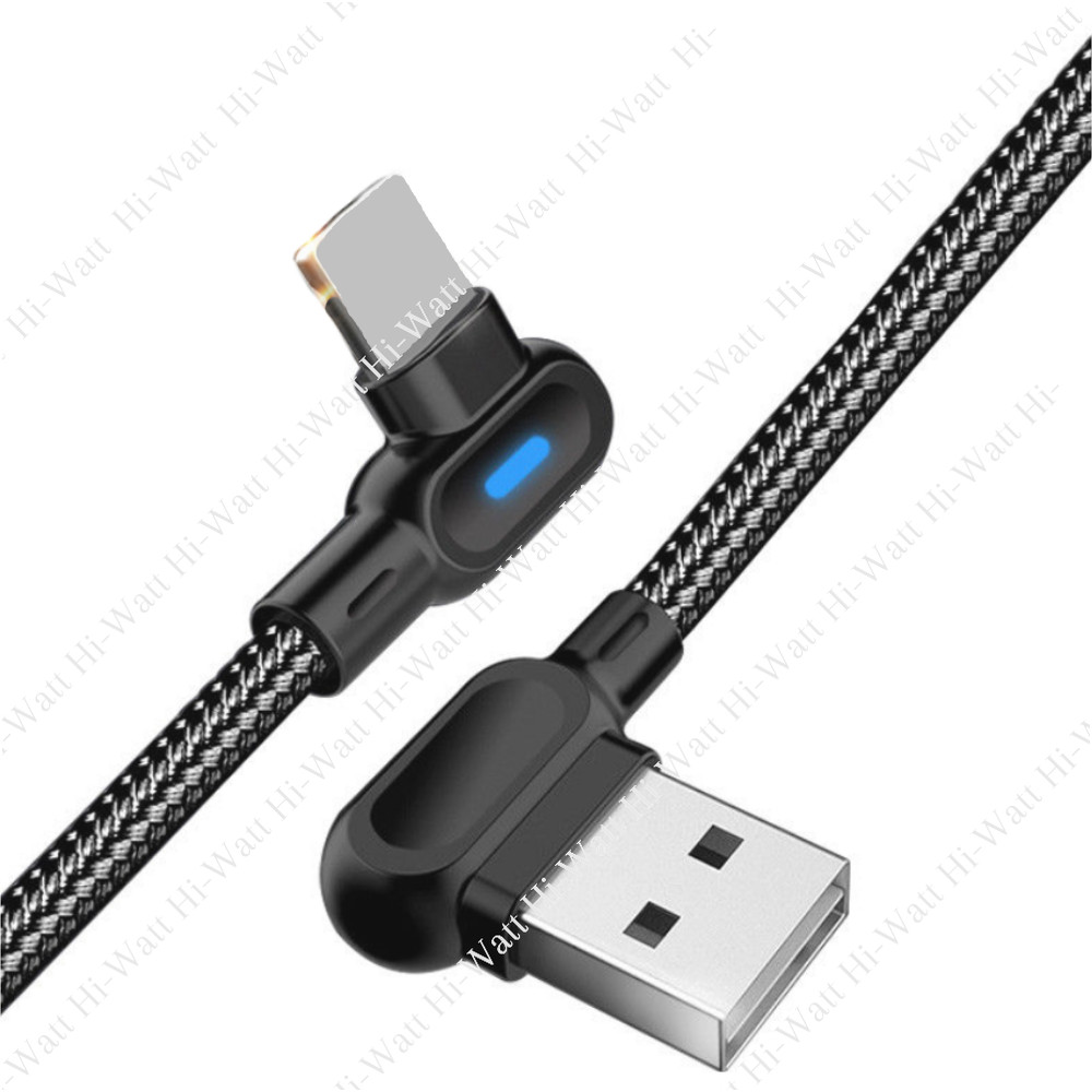 1/3Pack 6Ft 90 Degree USB Data Cable For iPhone 7 8 XR 11 Charger Charging Cord