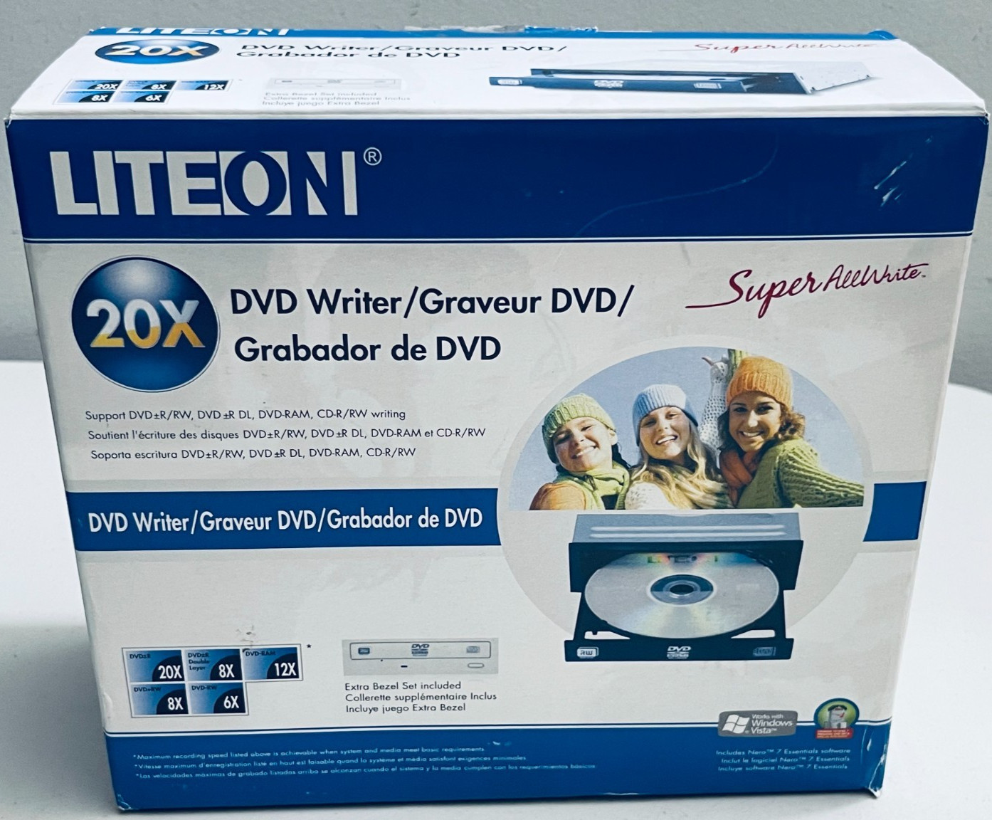 LITEON 20X DVD Writer Super All Write w NERO 7 Essentials Software CD/CD-R/DVDRW