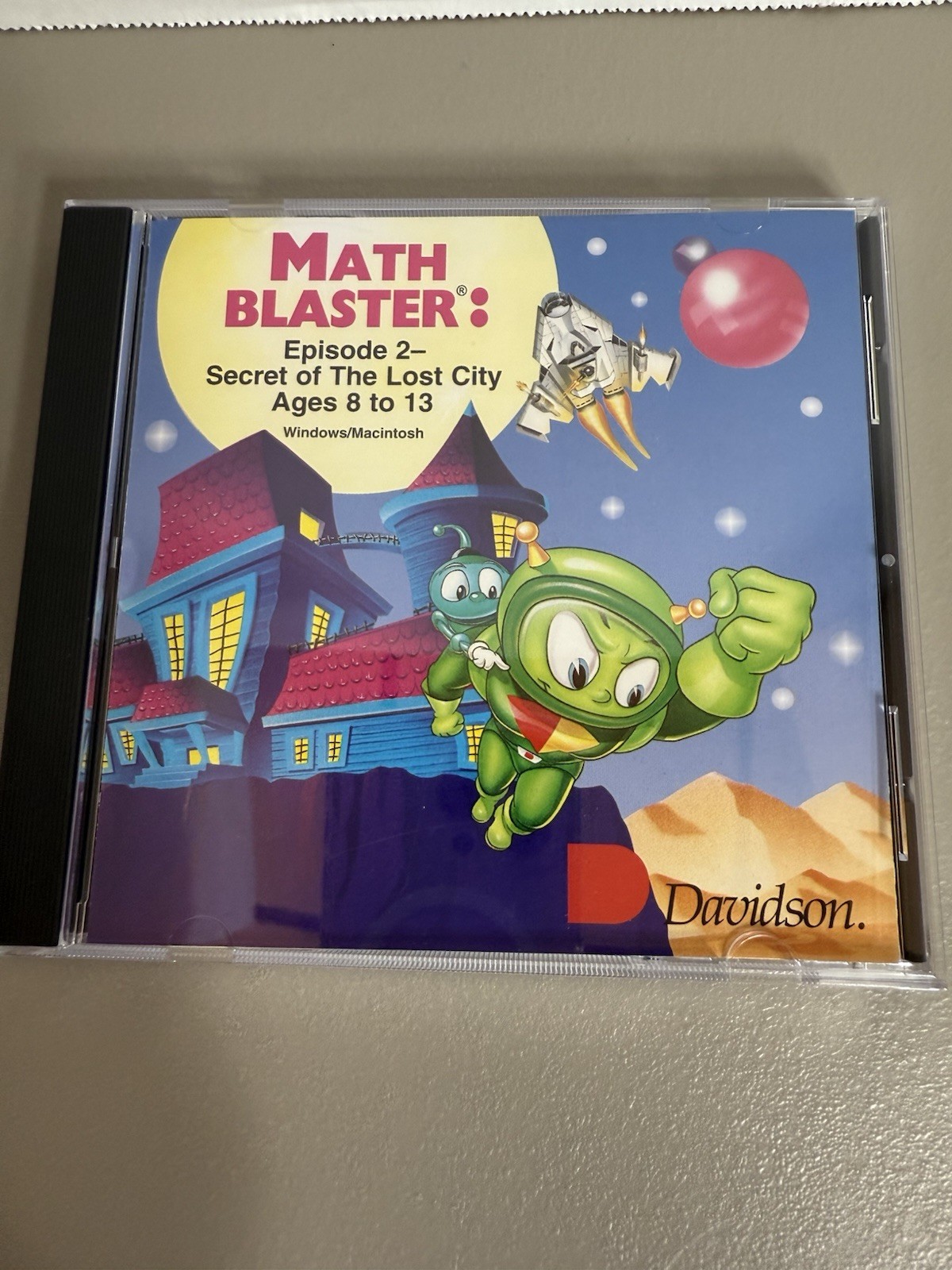 Vintage "Davidson Math Blaster Episode 2" CD-Rom Windows/Mac 1996