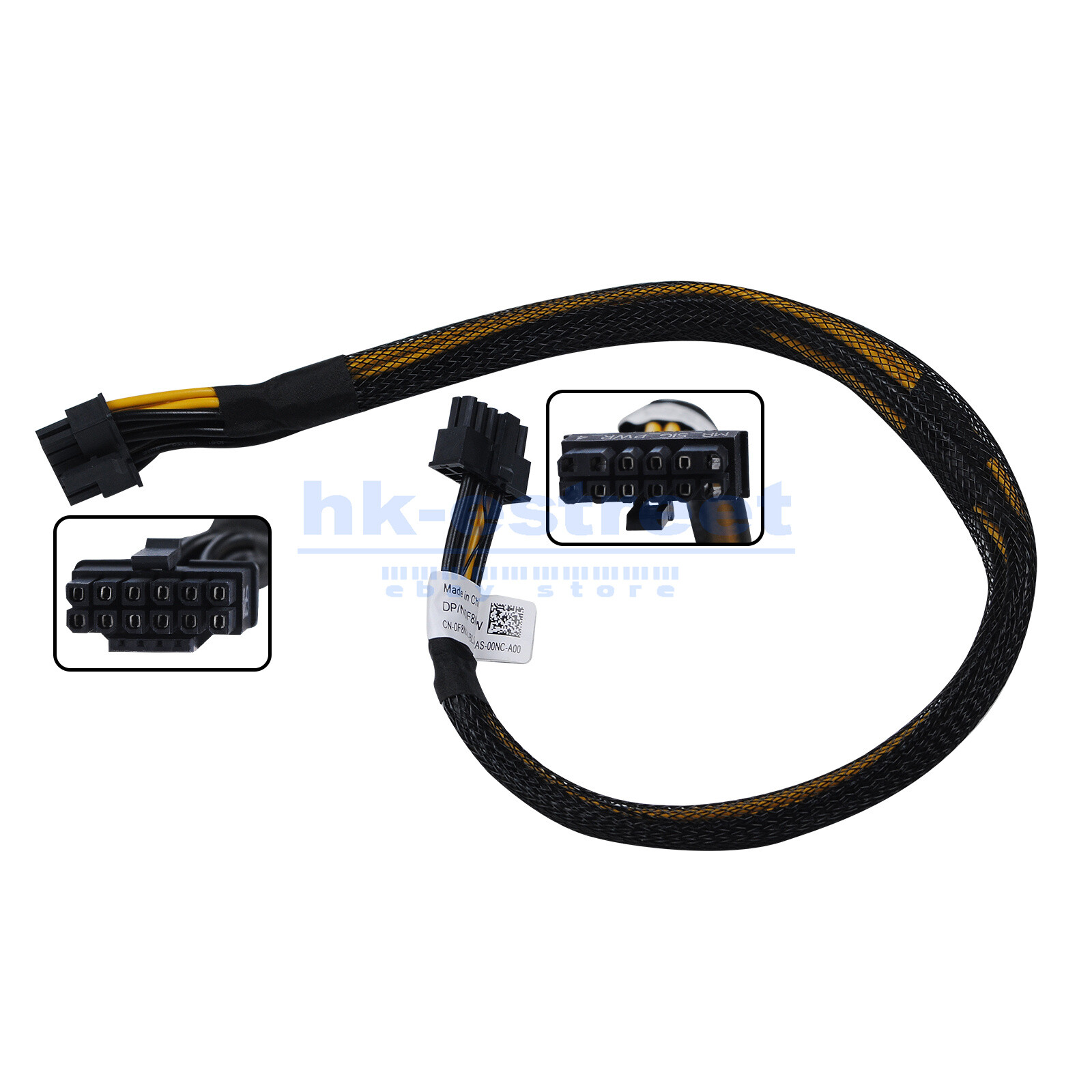 Original Dell R7525 R750 R750XA 12Pin to 16Pin(12+4) GPU Power Cable F8NXW 40cm