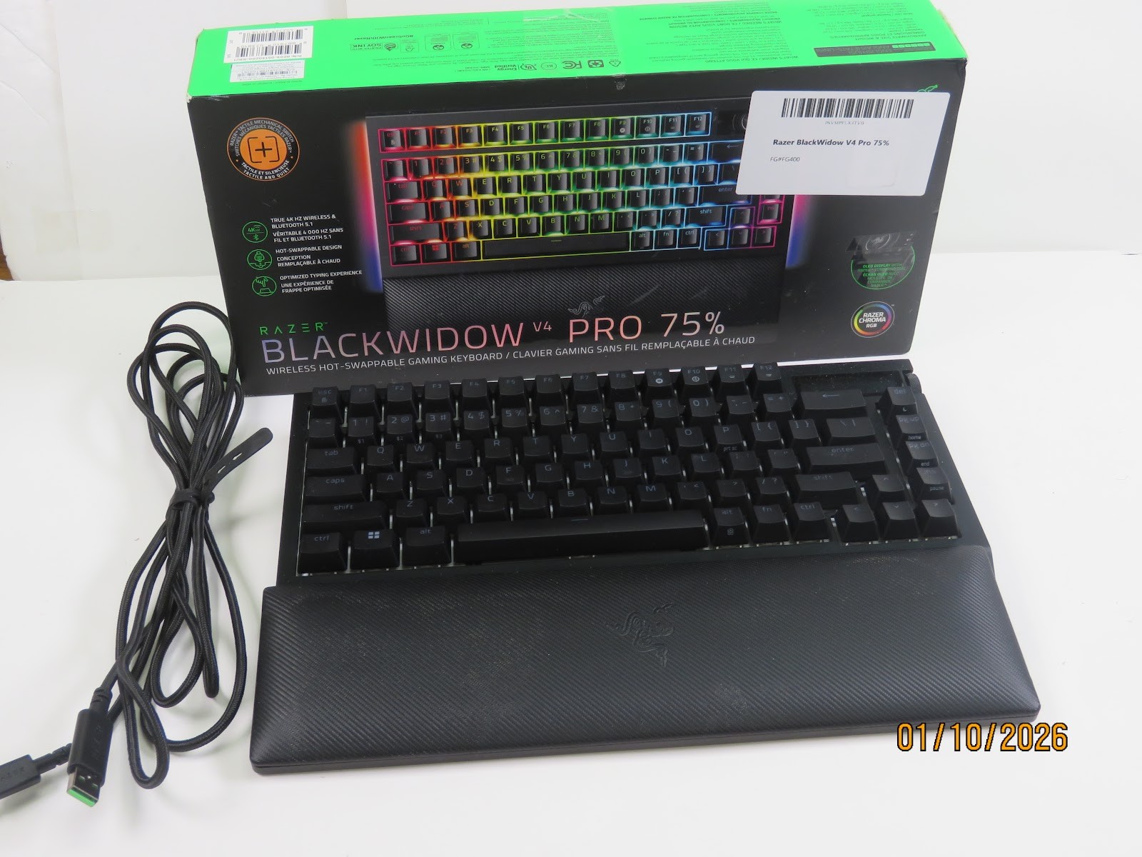 Razer BlackWidow V4 Pro 75% Wireless Mechanical Keyboard Black - FG400