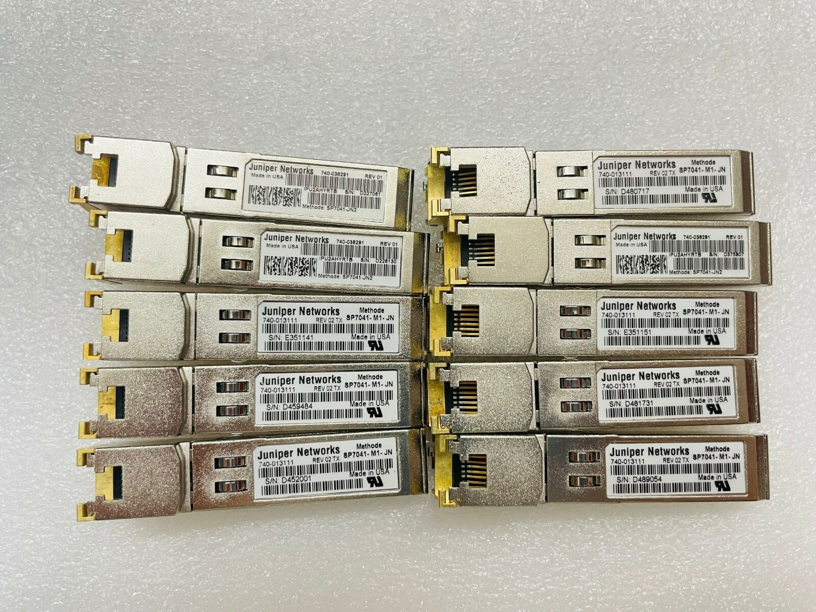 10PCS Juniper EX-SFP-1GE-T 740-013111 SFP-1GE-T SFP-1G-TX SFP RJ45 100M