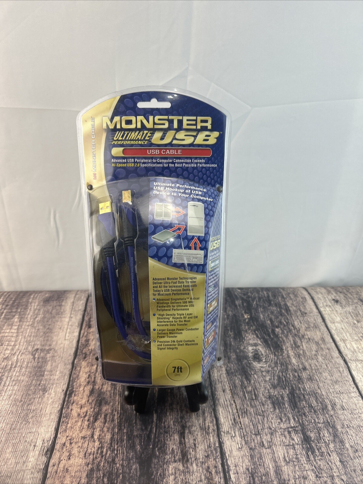 Monster Cable Ultimate Performance 7ft USB Cable #126318 24k Contacts NEW