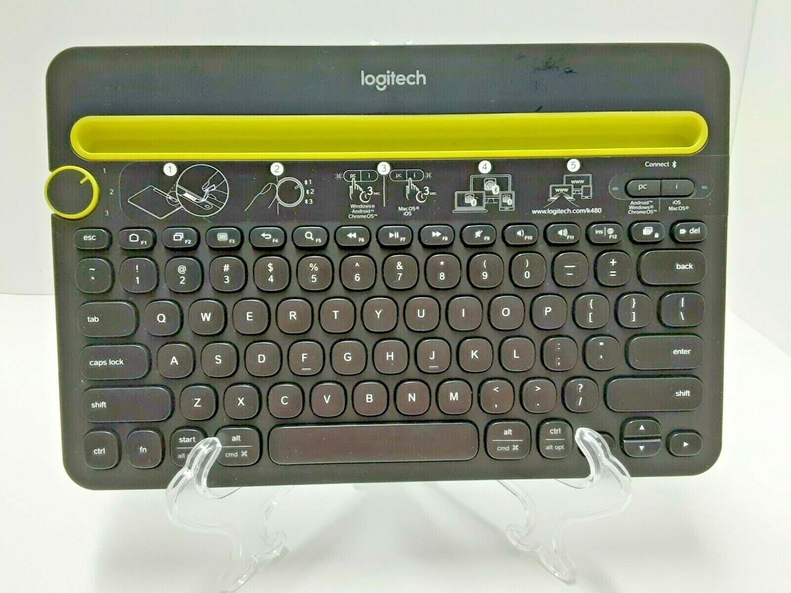 Logitech K480 Wireless Keyboard Universal Multi Device Bluetooth Great Condition
