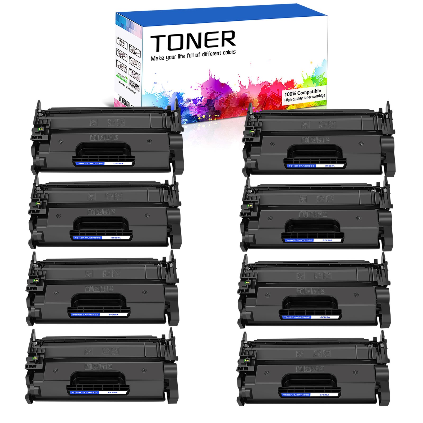 8PK CF226A Toner for HP 26A LaserJet Pro MFP M426dw M426fdw M402dn M402dne