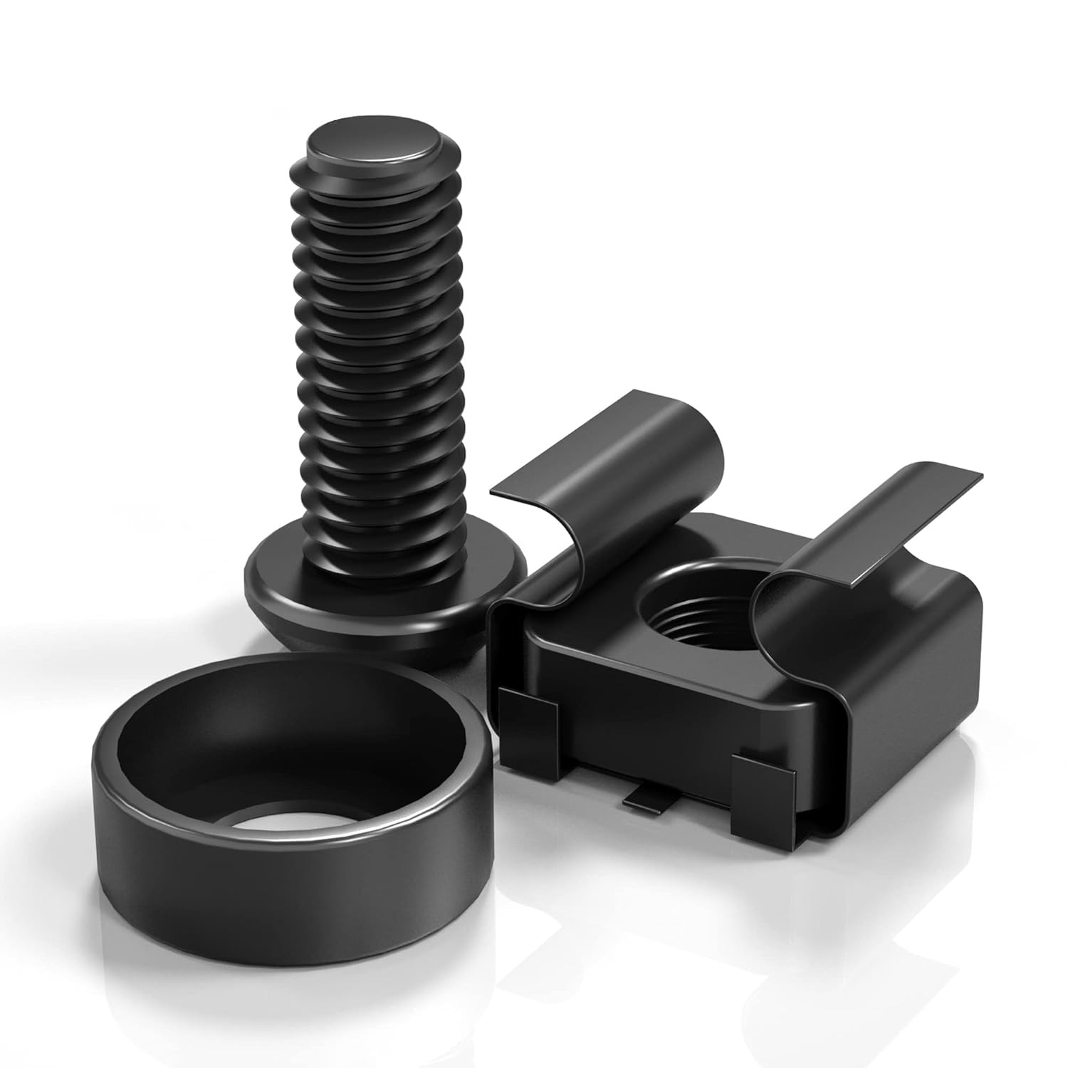 50 PACK M6 X 16Mm Rack Mount Cage Nuts, Screws and Washers for Rack Mount