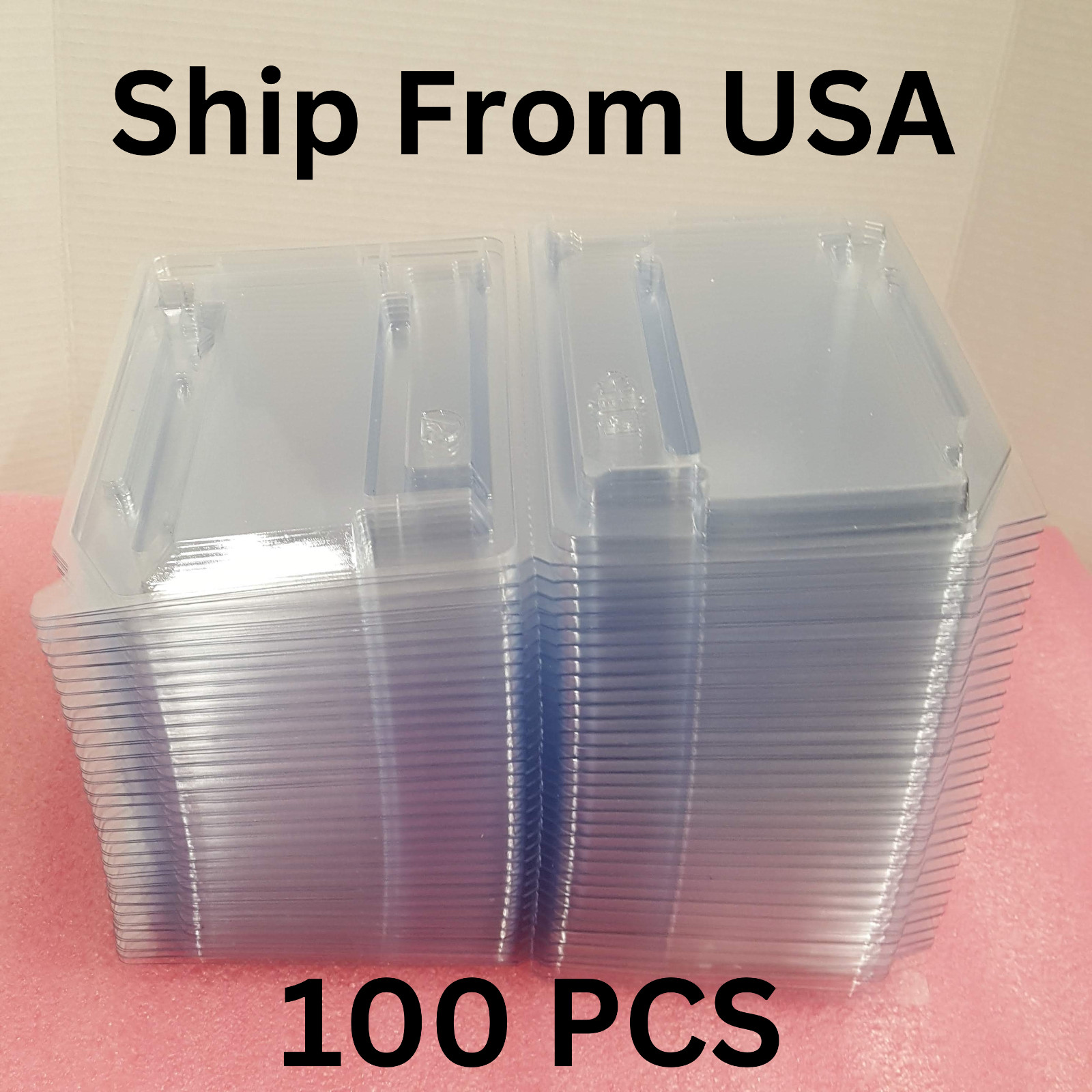 LOT OF 100 CLEAR PLASTIC CLAMSHELL CASES FOR HBA RAID NETWORK CARDS USA STOCK