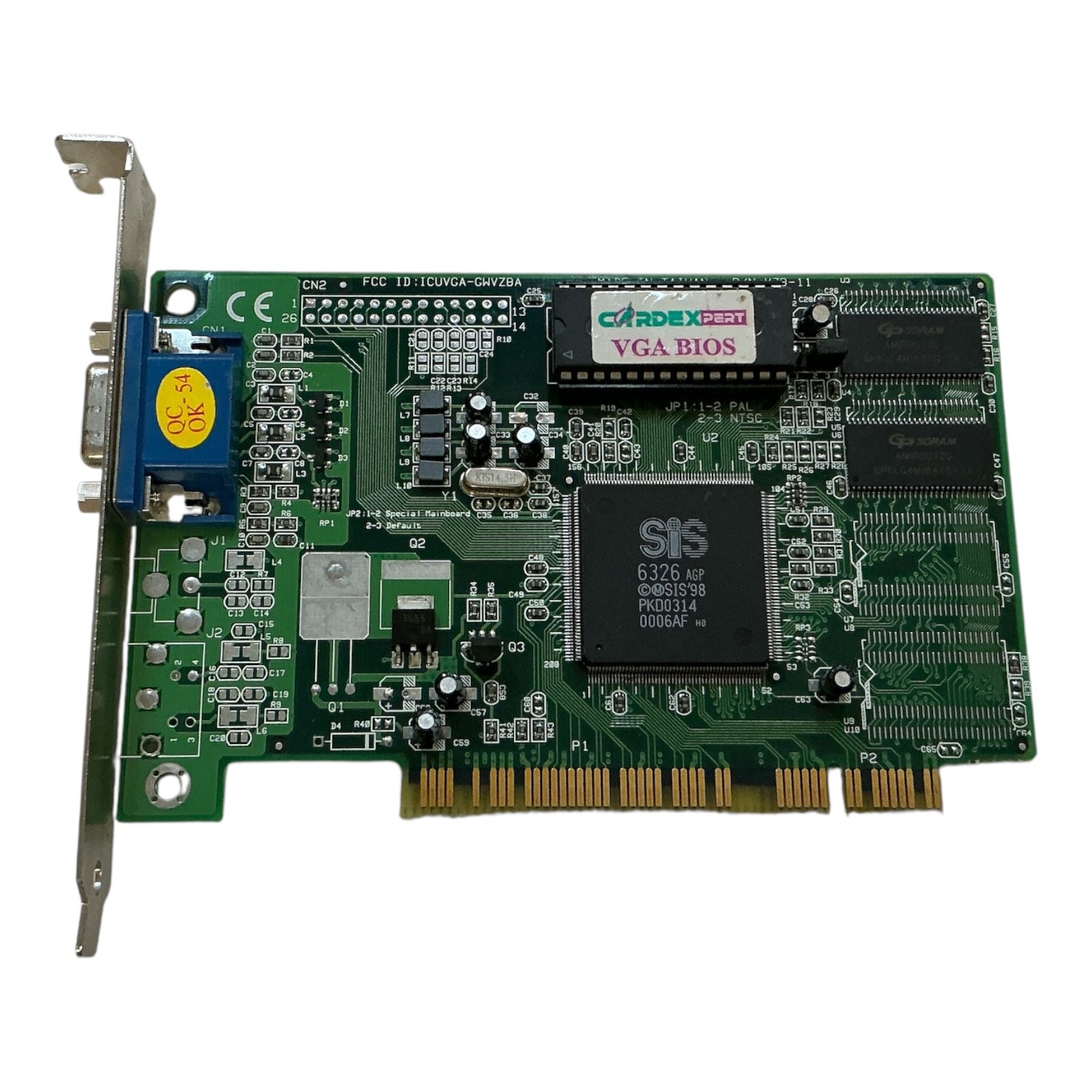 CARDEXpert SiS 6326 AGP VGA Graphics Video Card Vintage Retro Adapter 