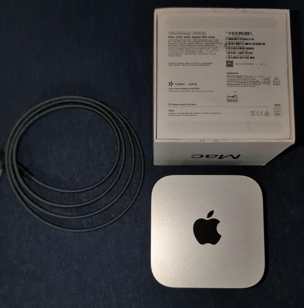 2024 Apple Mac Mini M4 10 Core 4.5GHz 16GB RAM 256GB SSD MU9D3LL/A