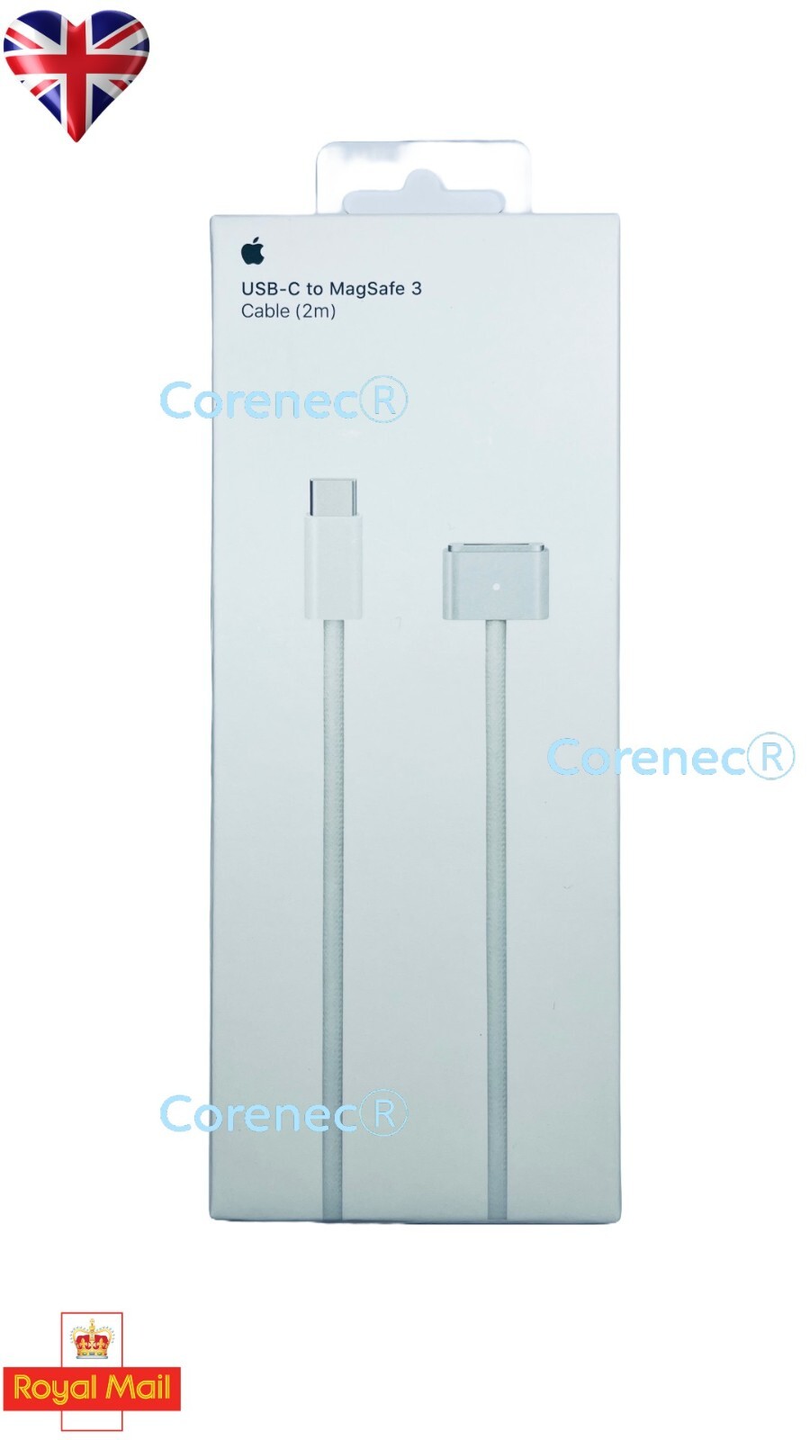 OFFICIAL GENUINE APPLE 2M USB-C TO MAGSAFE 3 CABLE FOR MACBOOK - SILVER ORIGINAL