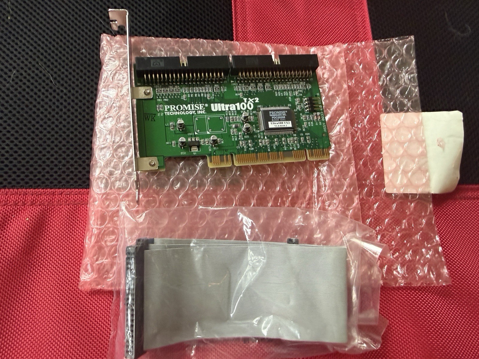 Promise Technology Ultra100 TX2 IDE PATA PCI Adapter RAID Controller With Cable