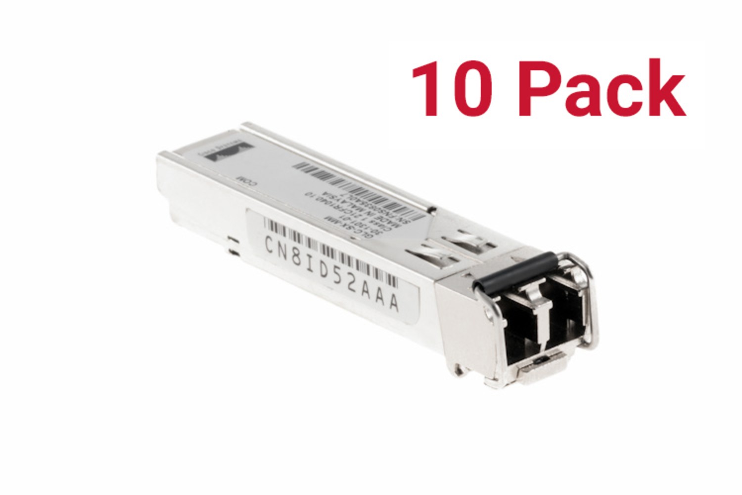 Cisco 1000BASE-SX SFP Module, GLC-SX-MM, Refurbished, Original, 10 Pack