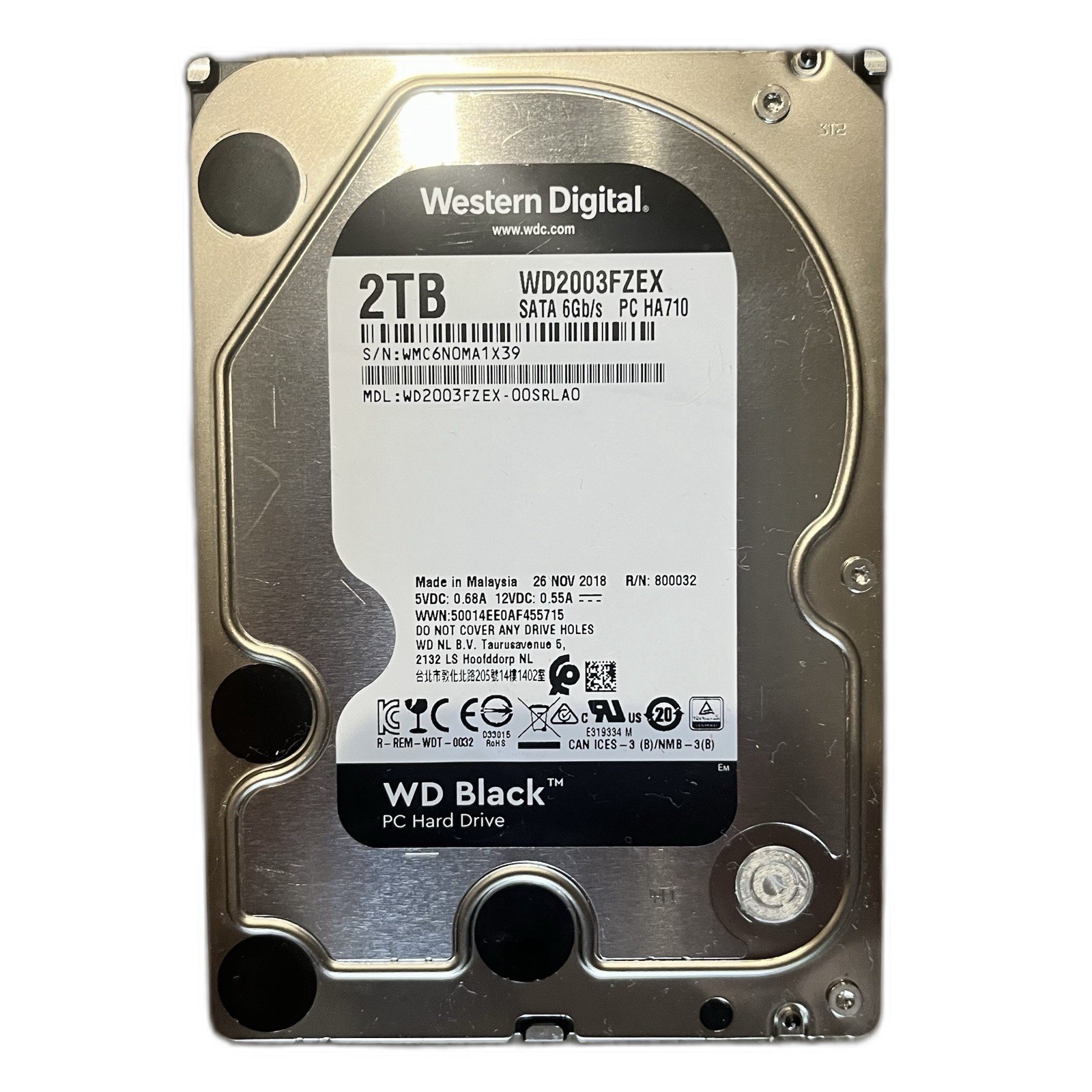 Tested GOOD Western Digital WD2003FZEX 2TB SATA 3.5" HDD Desktop Hard Disk Drive