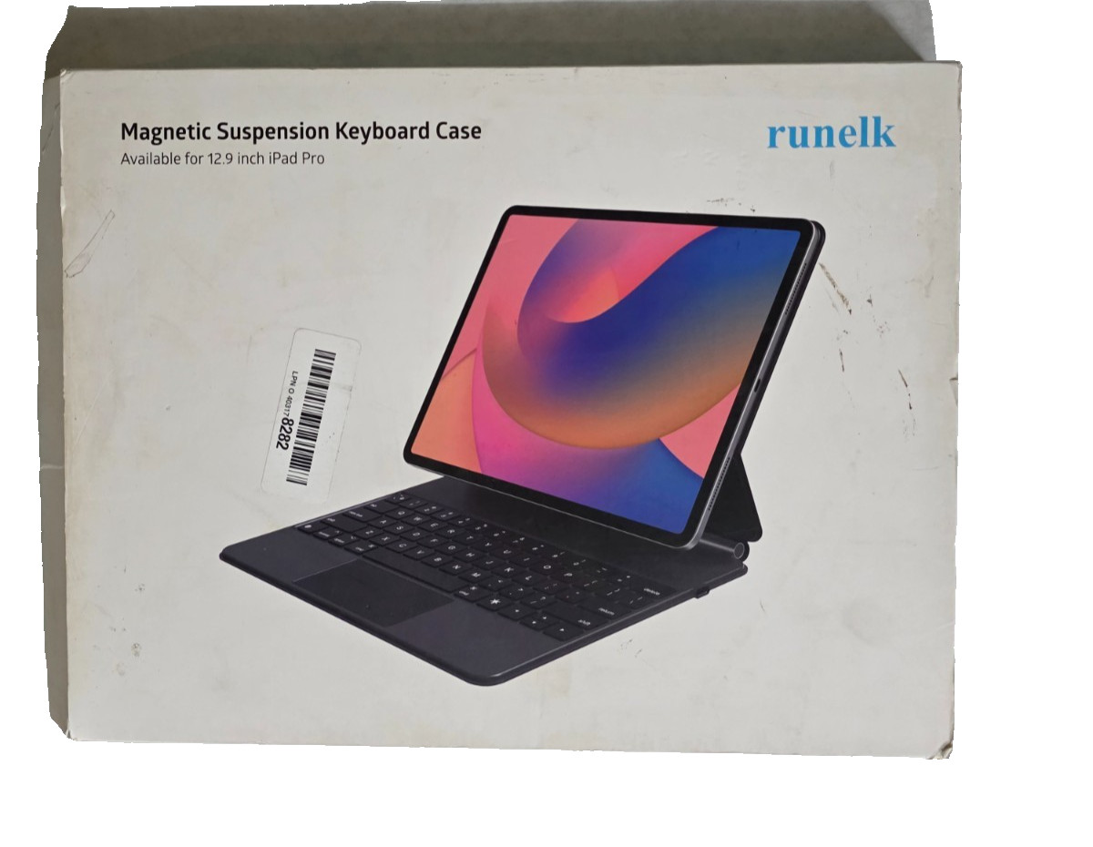 Runelk Magnetic Suspension Keyboard Case for iPad Pro 12.9 inch White