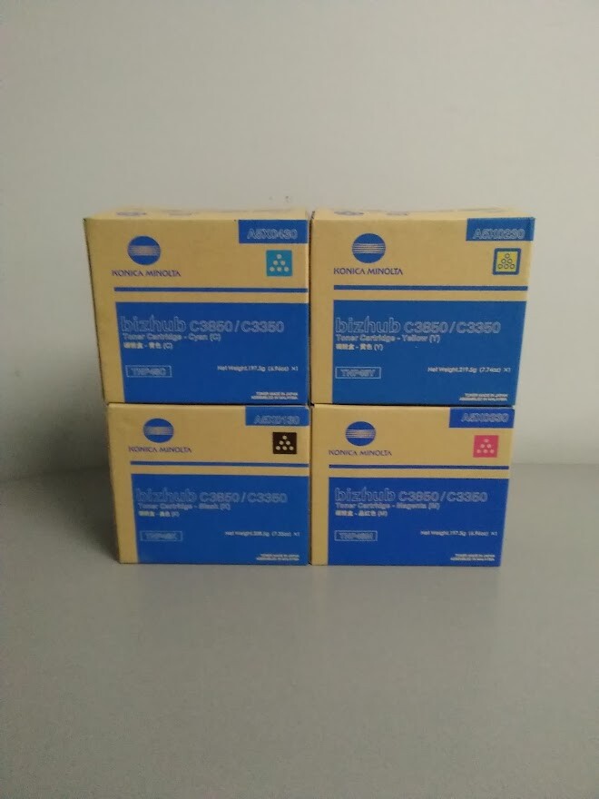 Konica Minolta TNP48 Toner Set Yellow Magenta Cyan Black, bizhub C3350