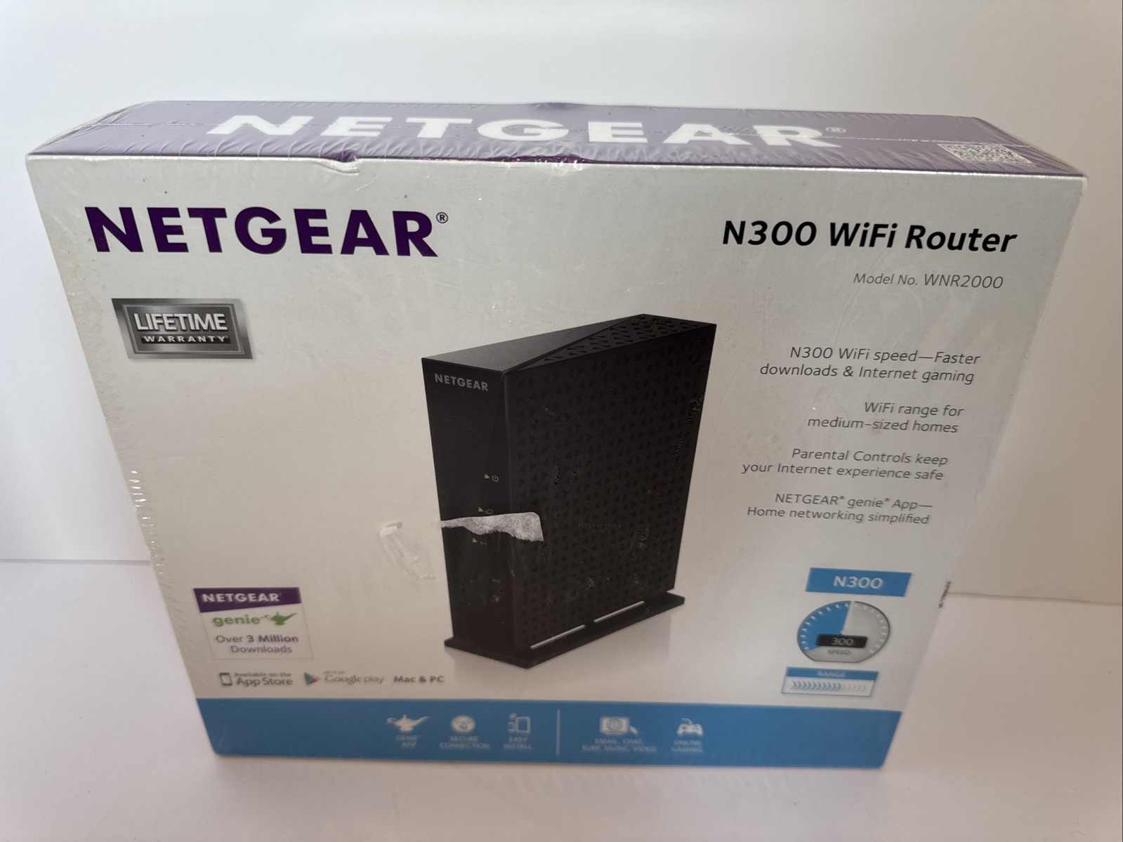 NEW/SEALED Netgear N300 Wireless WiFi Router [WNR2000] Black