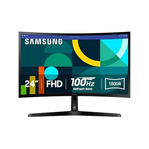 SAMSUNG 24" ESSENTIAL S3 (S36GD) SERIES FHD Fhd1800r Computer Monitor - BLACK