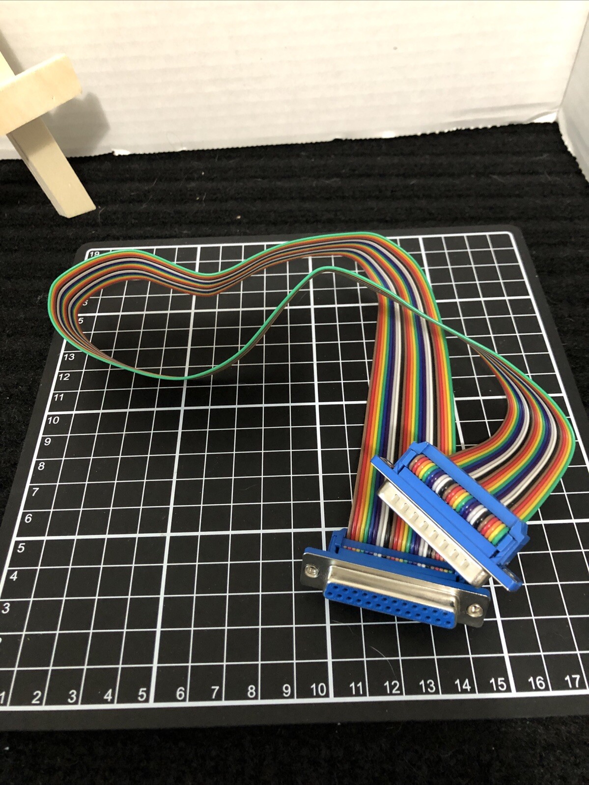 1 Pcs IDC Rainbow Wire DB25 Male To DB25 Female 22 Inch 