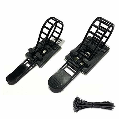 50pcs 2 Sizes Adjustable Adhesive Cable Ties Cable Clips Wire Strap Cord Clamp F