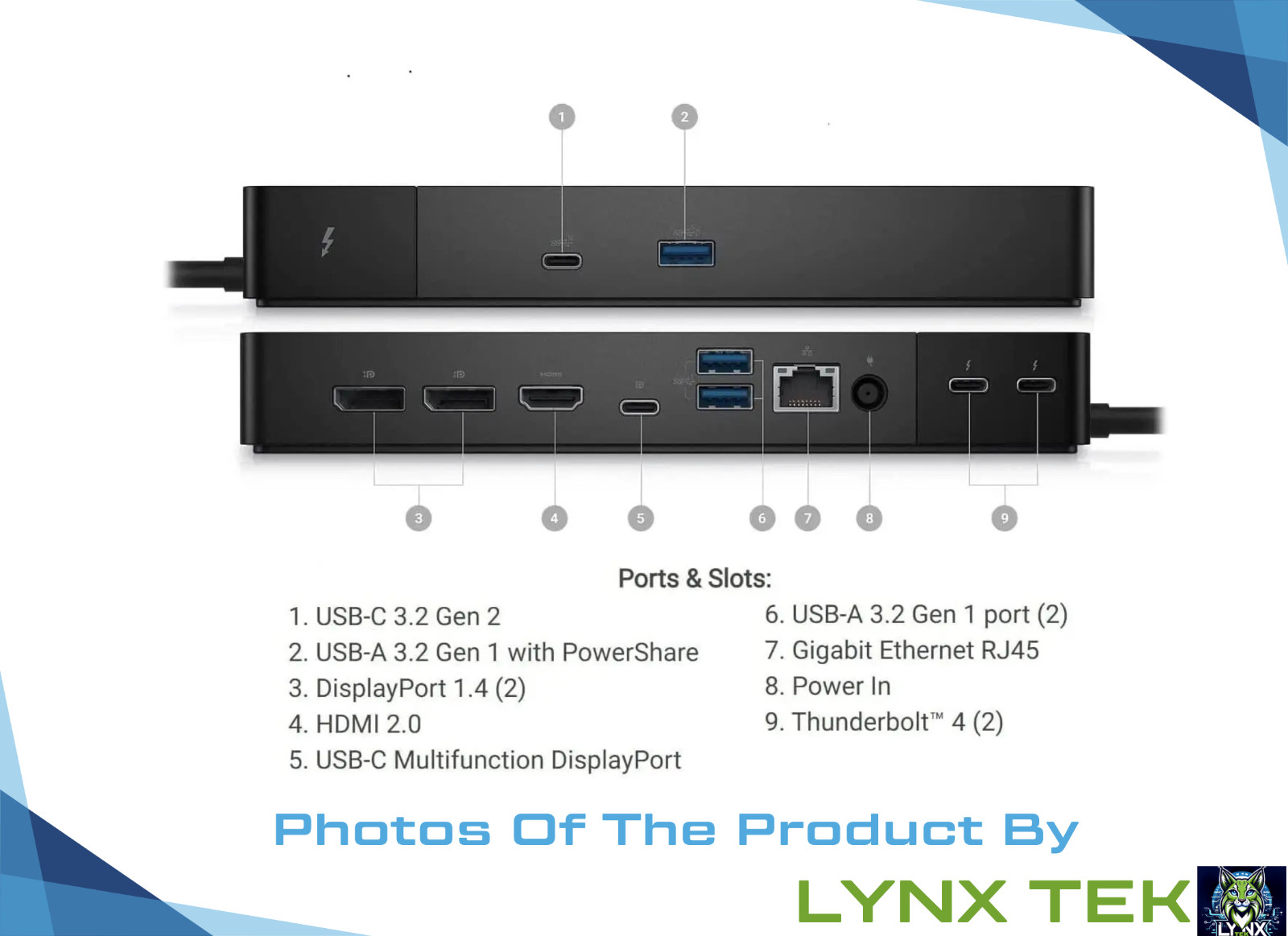Genuine Dell Thunderbolt 3/4 Dock Station WD19TBS/ WD19TB/WD22TB4 w/180W Adapter