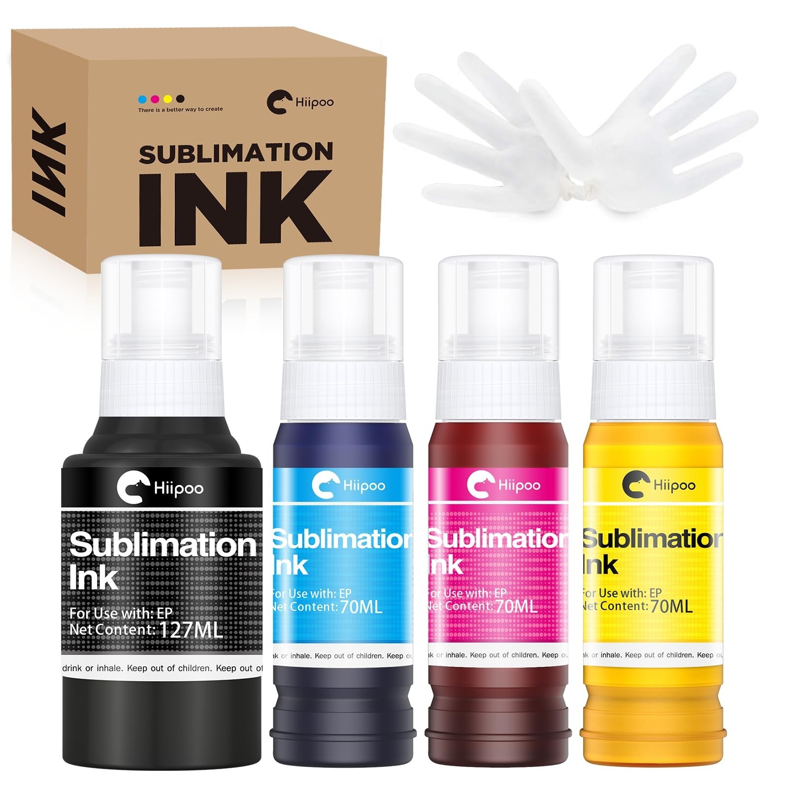 Sublimation Ink Refill Set 4-Color for Epson ET-2800 ET-4800 ET-2850 Printers