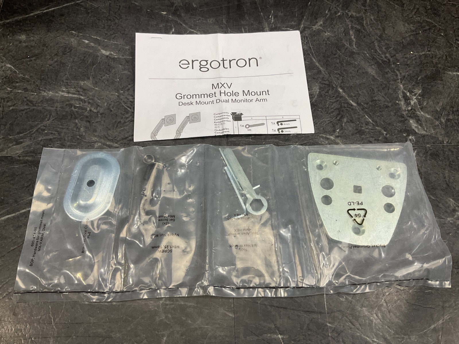Ergotron MXV Grommet Mounting Kit 98-111 ✅❤️️✅❤️ BRAND NEW SEALED